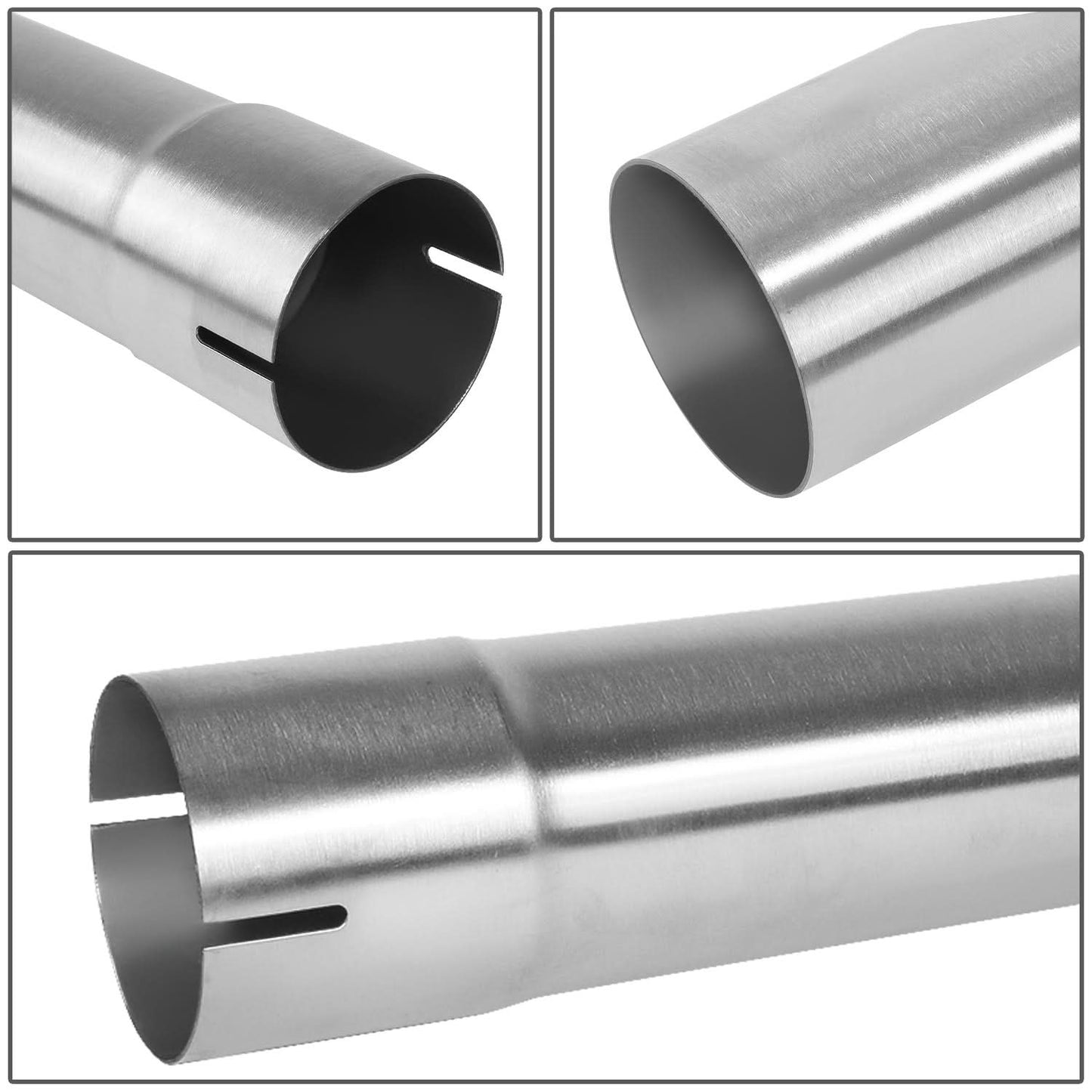 Universal 2.5" Stainless Steel Exhaust Pipes DIY Custom Kit 8 Pieces