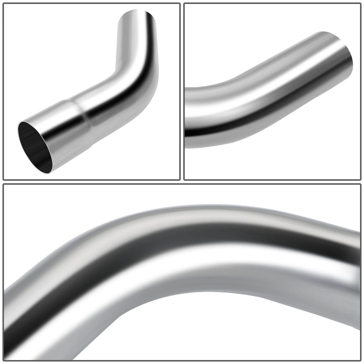 Universal Exhaust Piping Kit - Mild Steel - 3.5" OD - 16 Pieces