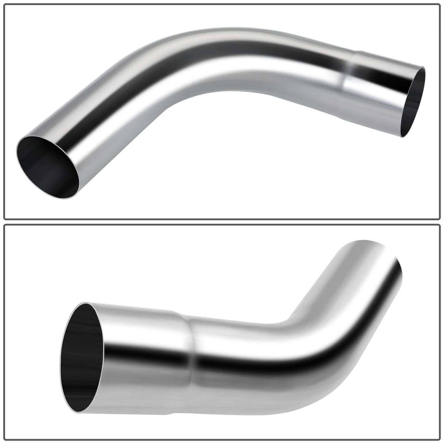 Universal 3.5" Exhaust Piping Kit - Mild Steel - 8 Piece Set