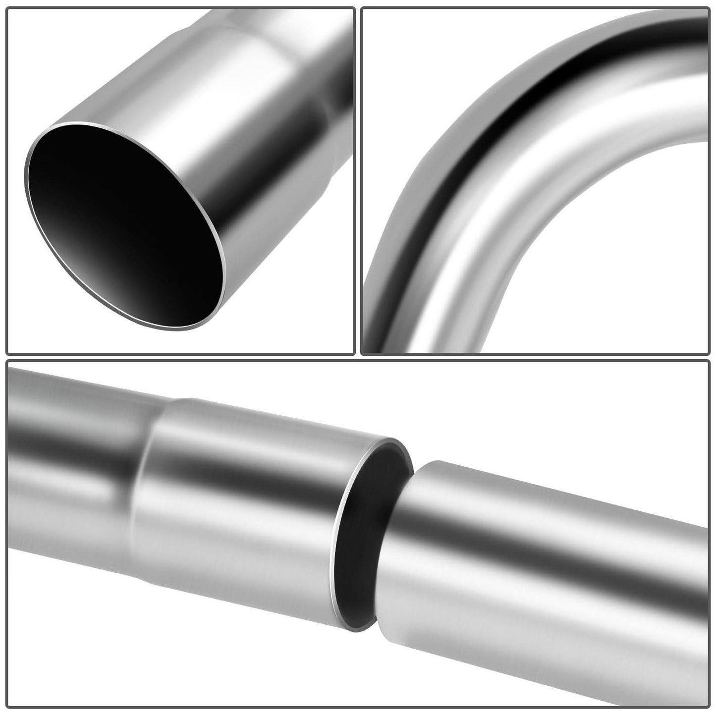 Universal 3.5" Exhaust Piping Kit - Mild Steel - 8 Piece Set
