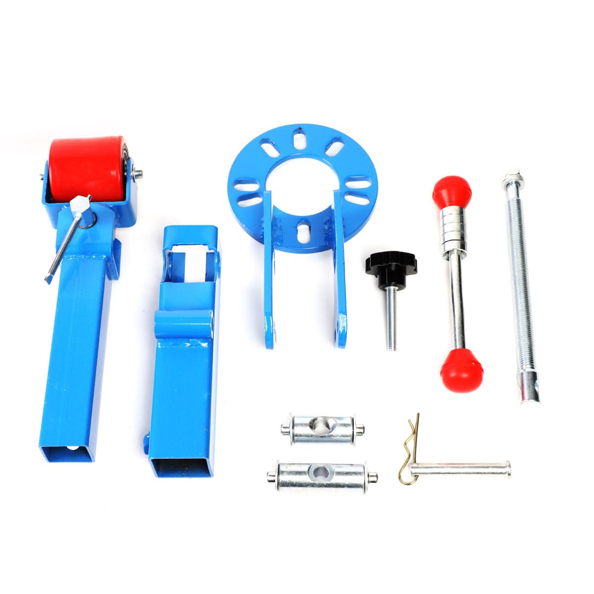 Adjustable Fender Roller with Lug Nut Spacer Rings - Blue