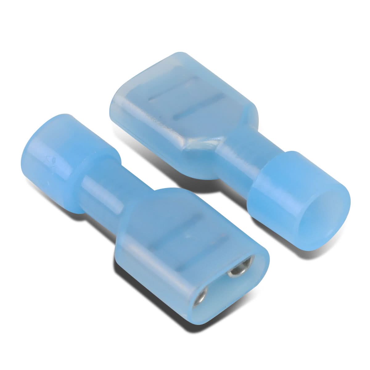 Female Spade Quick Disconnect Connectors - 100 Pack - Crimp Style