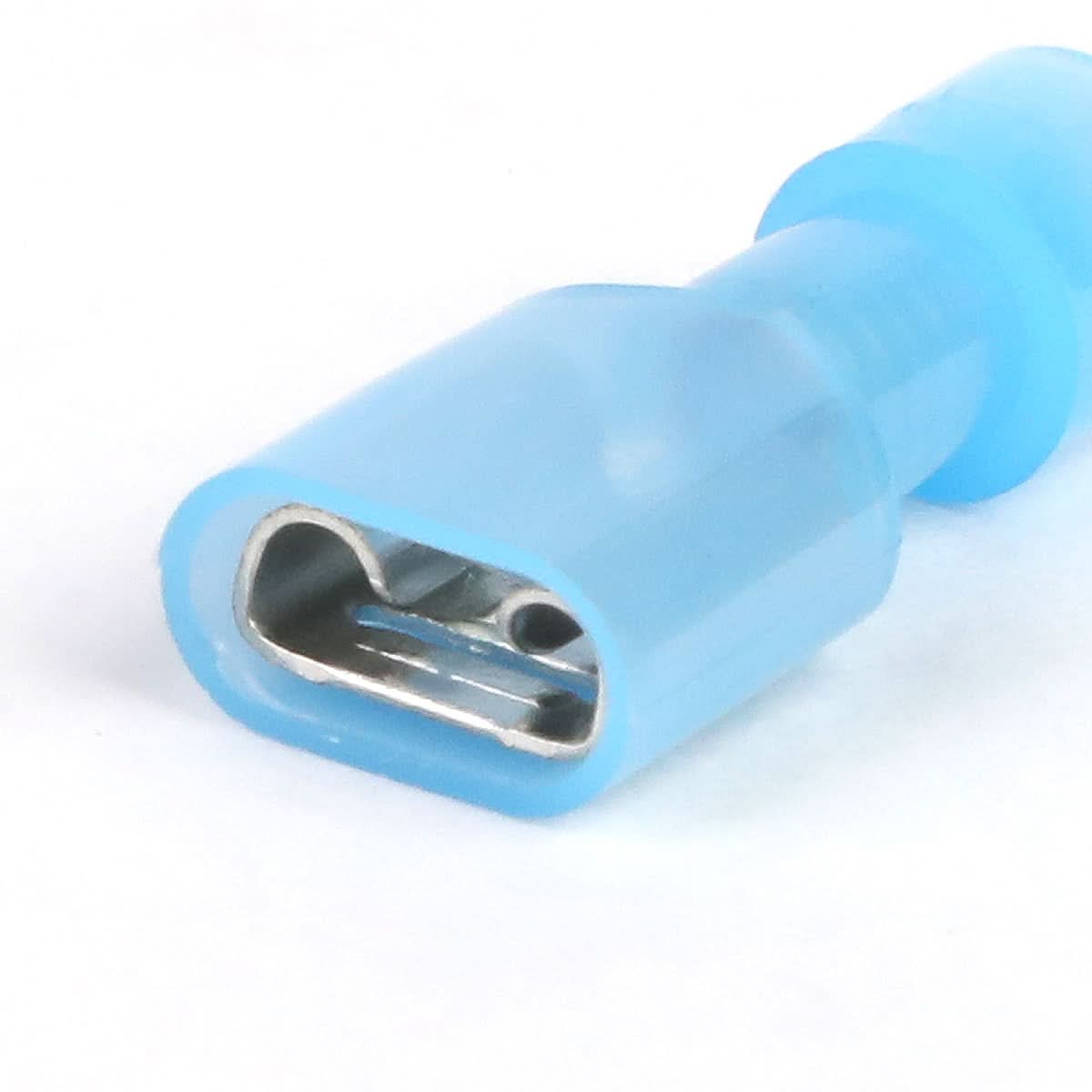 Female Spade Quick Disconnect Connectors - 100 Pack - Crimp Style