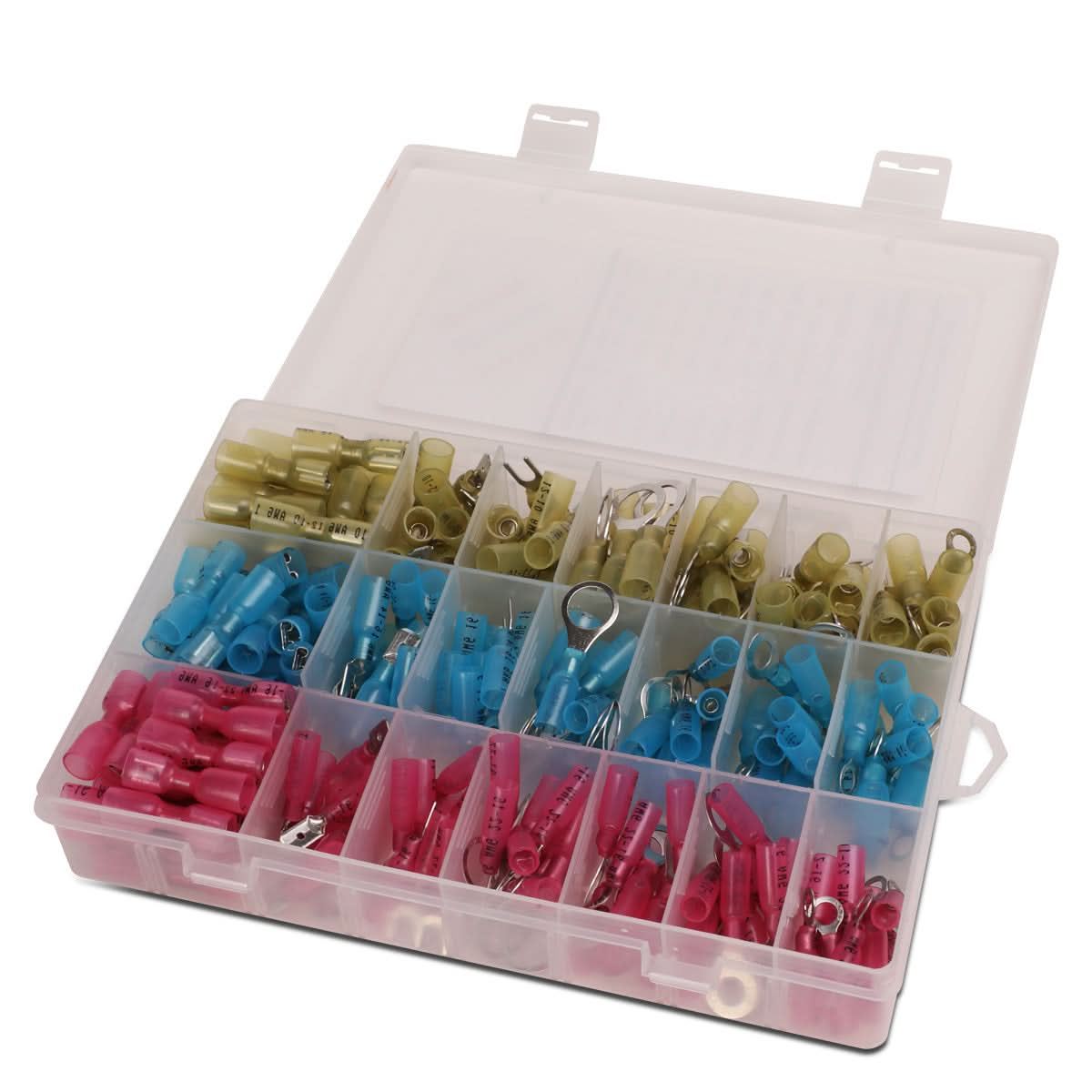 Wire Connector Assortment 250PCS Heat Shrink 22-16 14-16 10-12 AWG