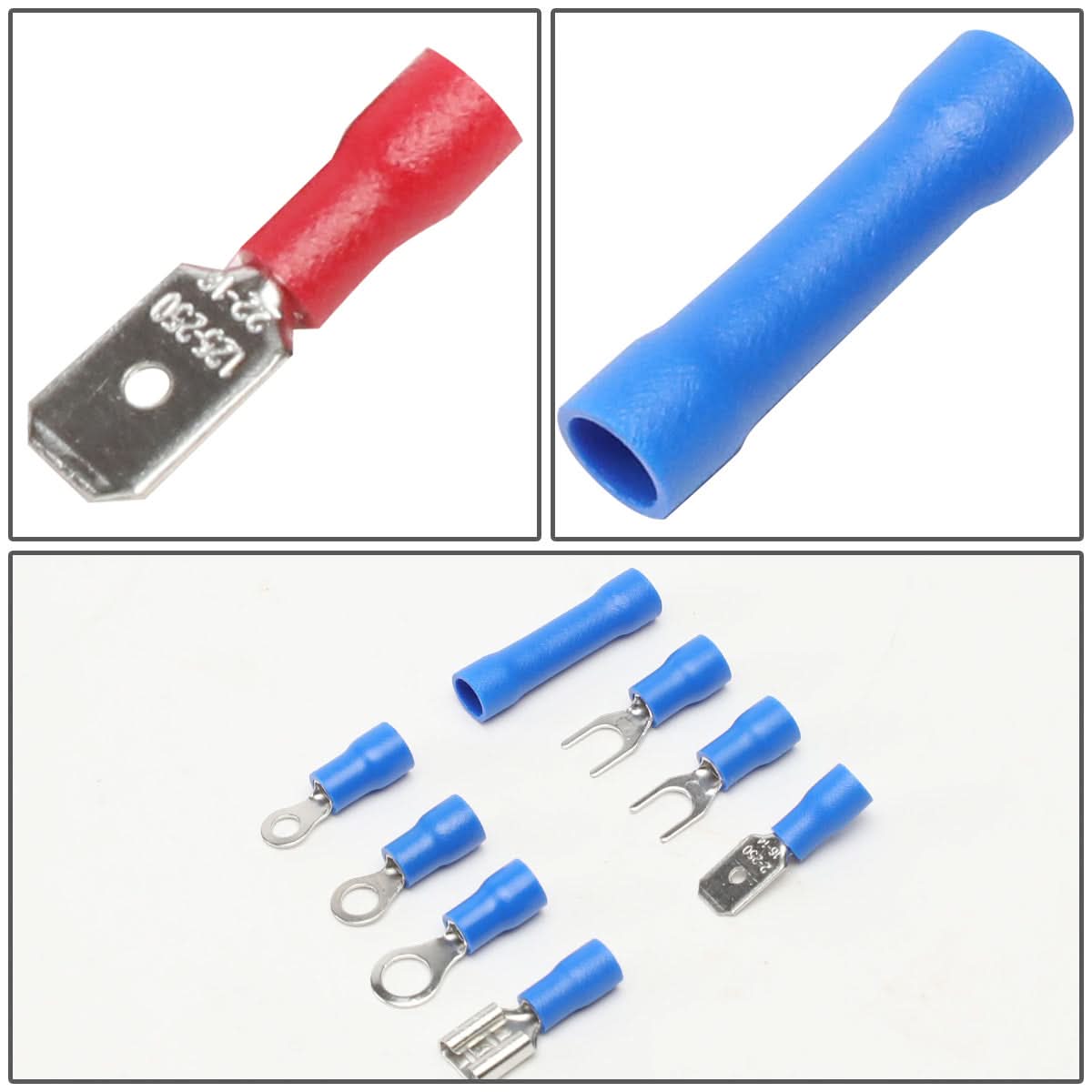 Wire Terminal Assortment Kit 1200 Pieces 22-16 14-16 10-12 AWG