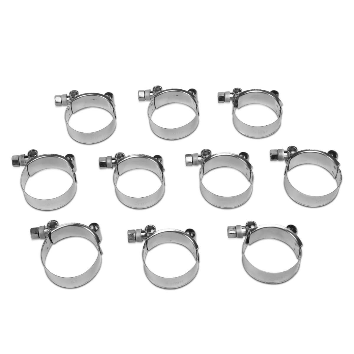 2" Stainless Steel T-Bolt Clamps 10-Pack