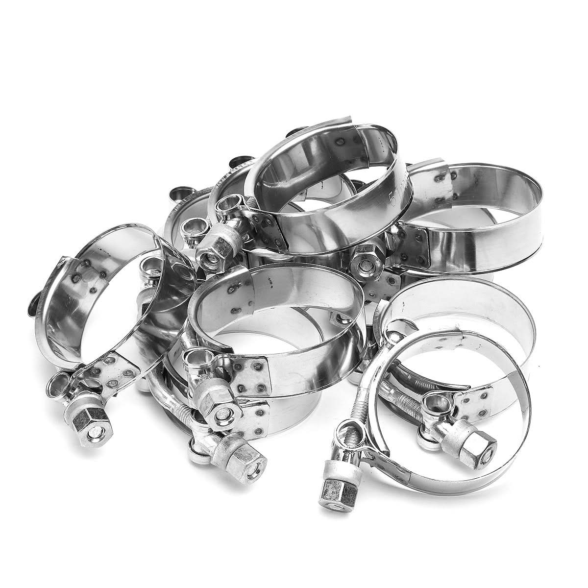 2" Stainless Steel T-Bolt Clamps 10-Pack