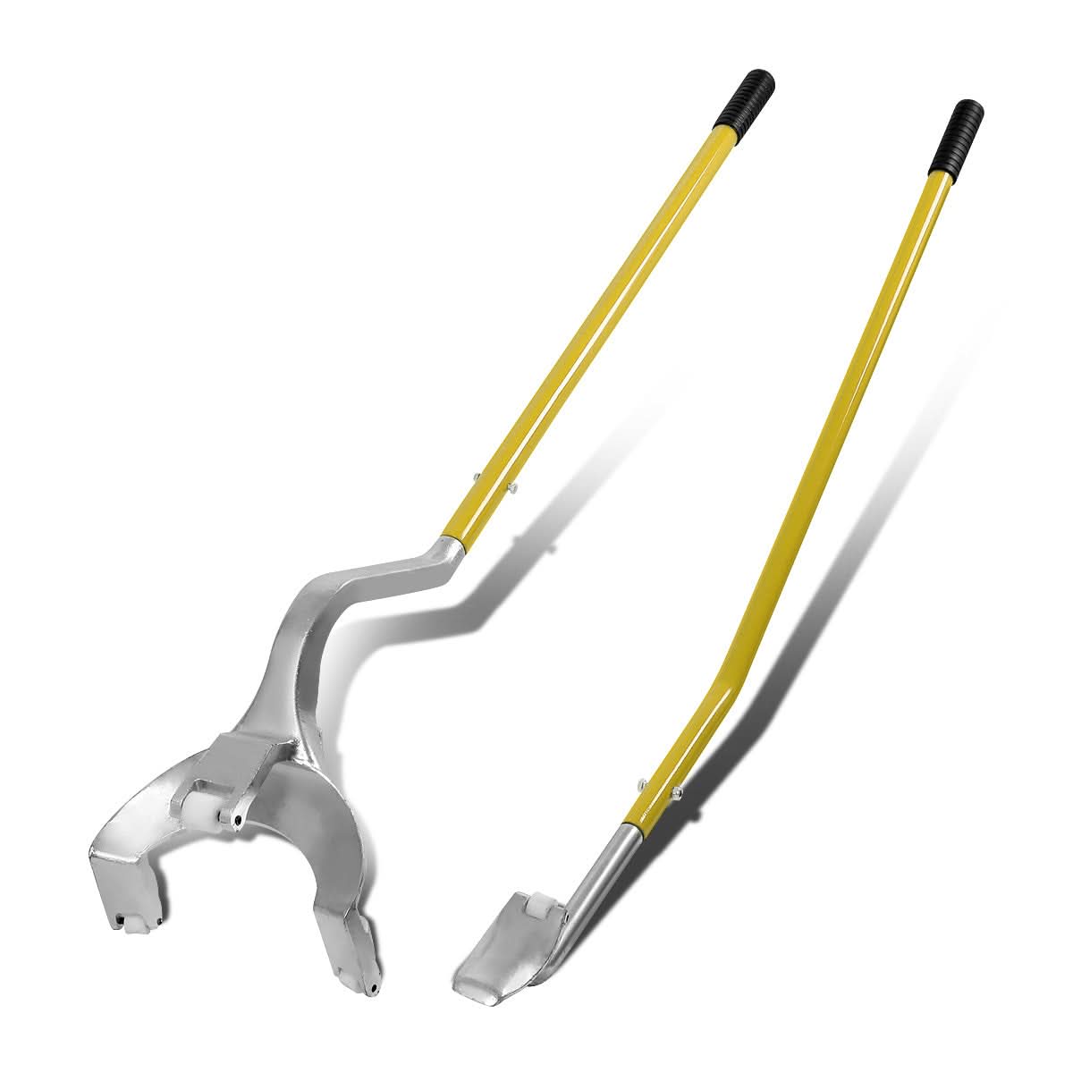 Tire Mount / Demount Tool Set - 2PCS with Bead Keeper - Yellow