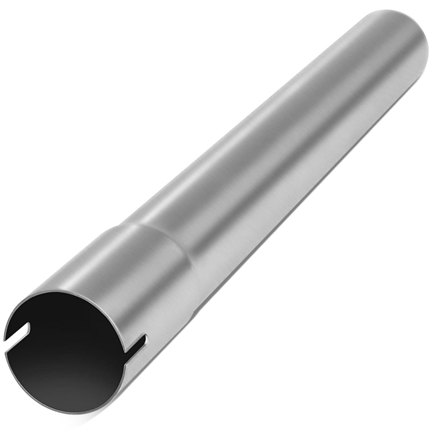 2" to 2.15" Flared Exhaust Pipe Tubing 18" Polished Stainless Steel