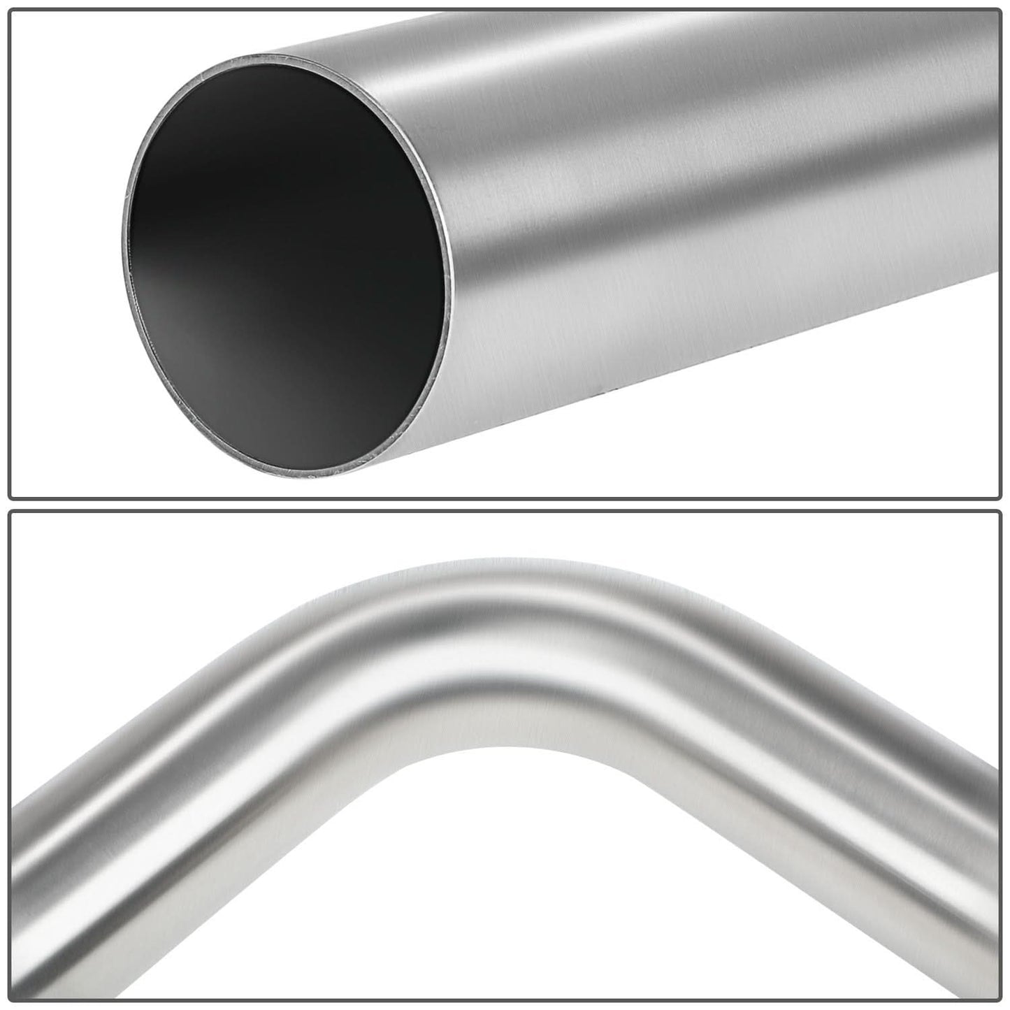 2" to 2.15" Flared 90 Degree L-Bend Exhaust Pipe Tubing Stainless Steel