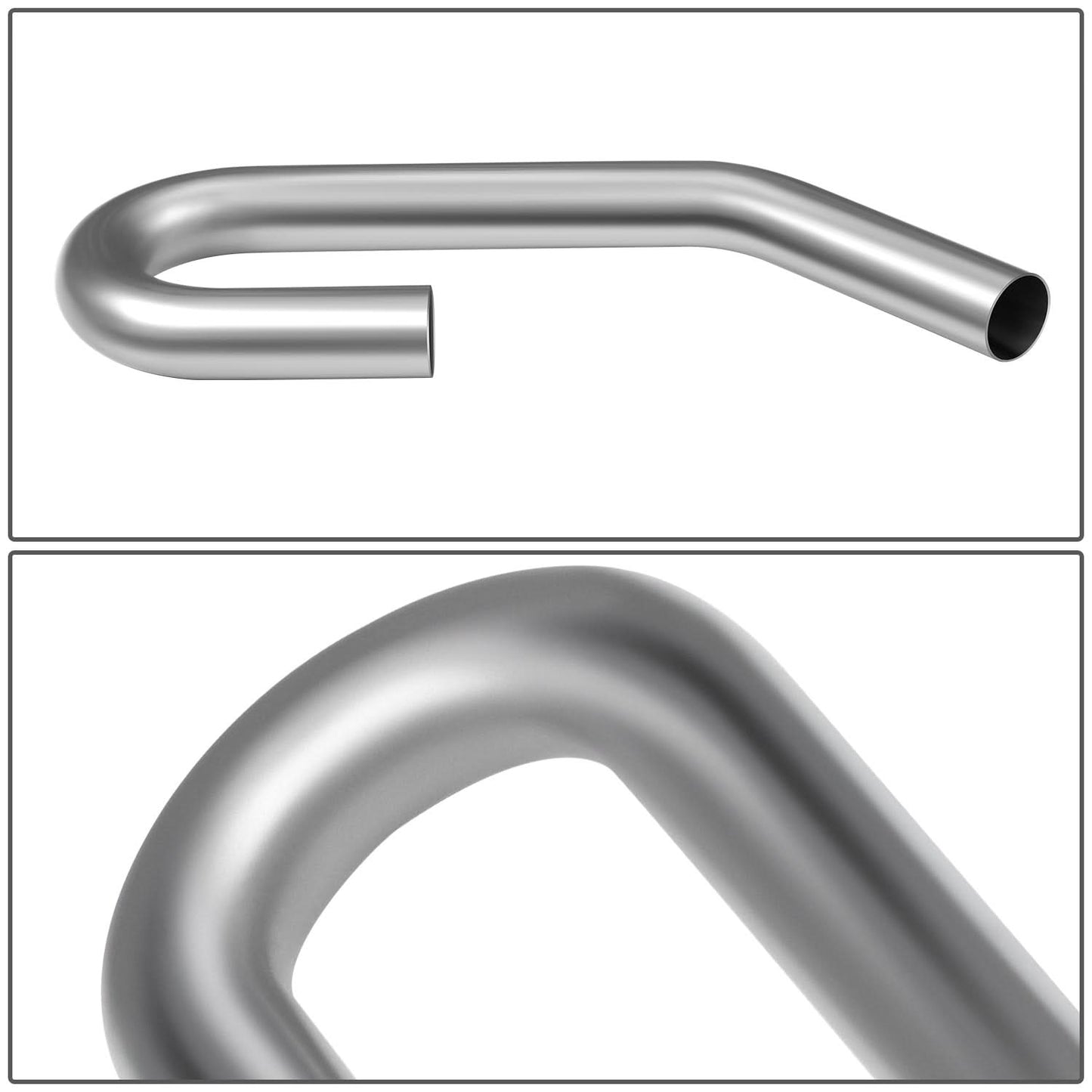 2" OD 45/180 Degree U-Bend Exhaust Pipe Tubing - 18-Gauge
