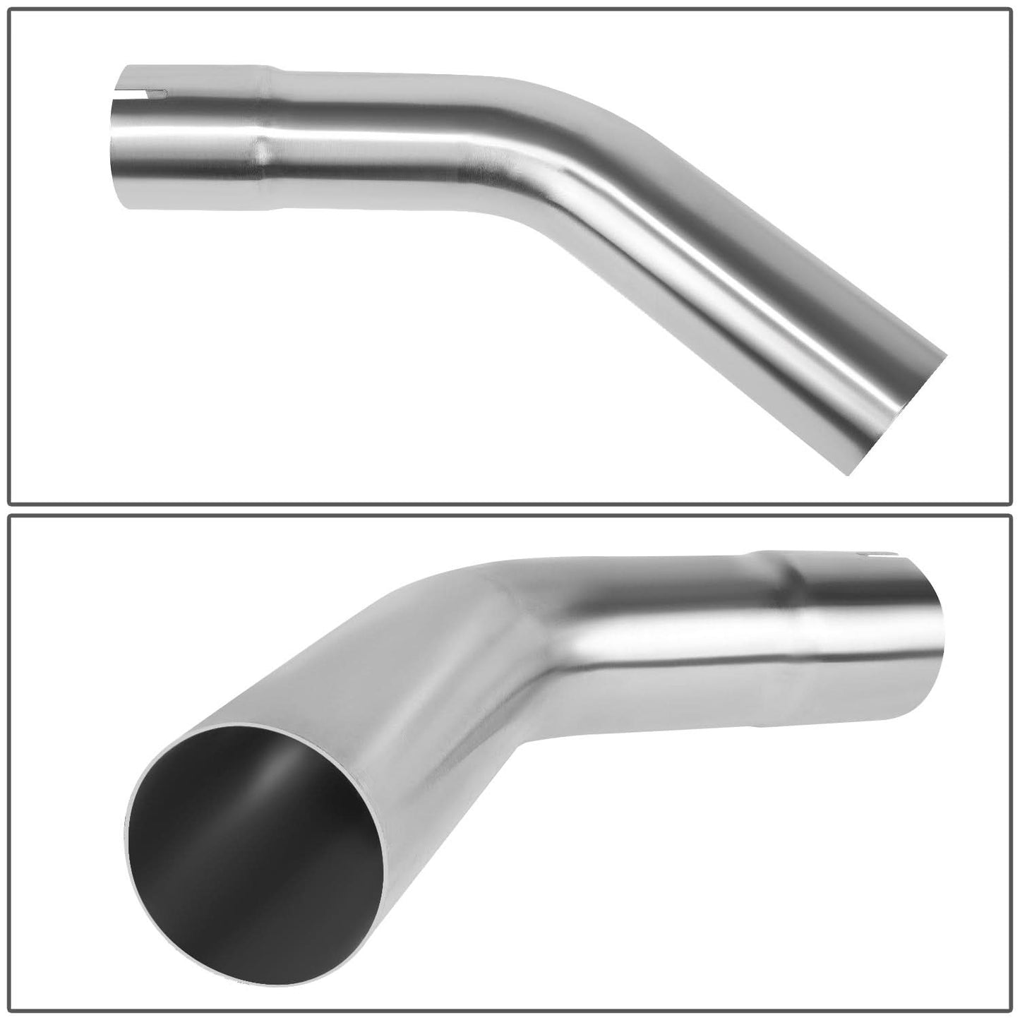 2.5" 45 Degree Mandrel Bent Exhaust Pipe Tubing Stainless Steel