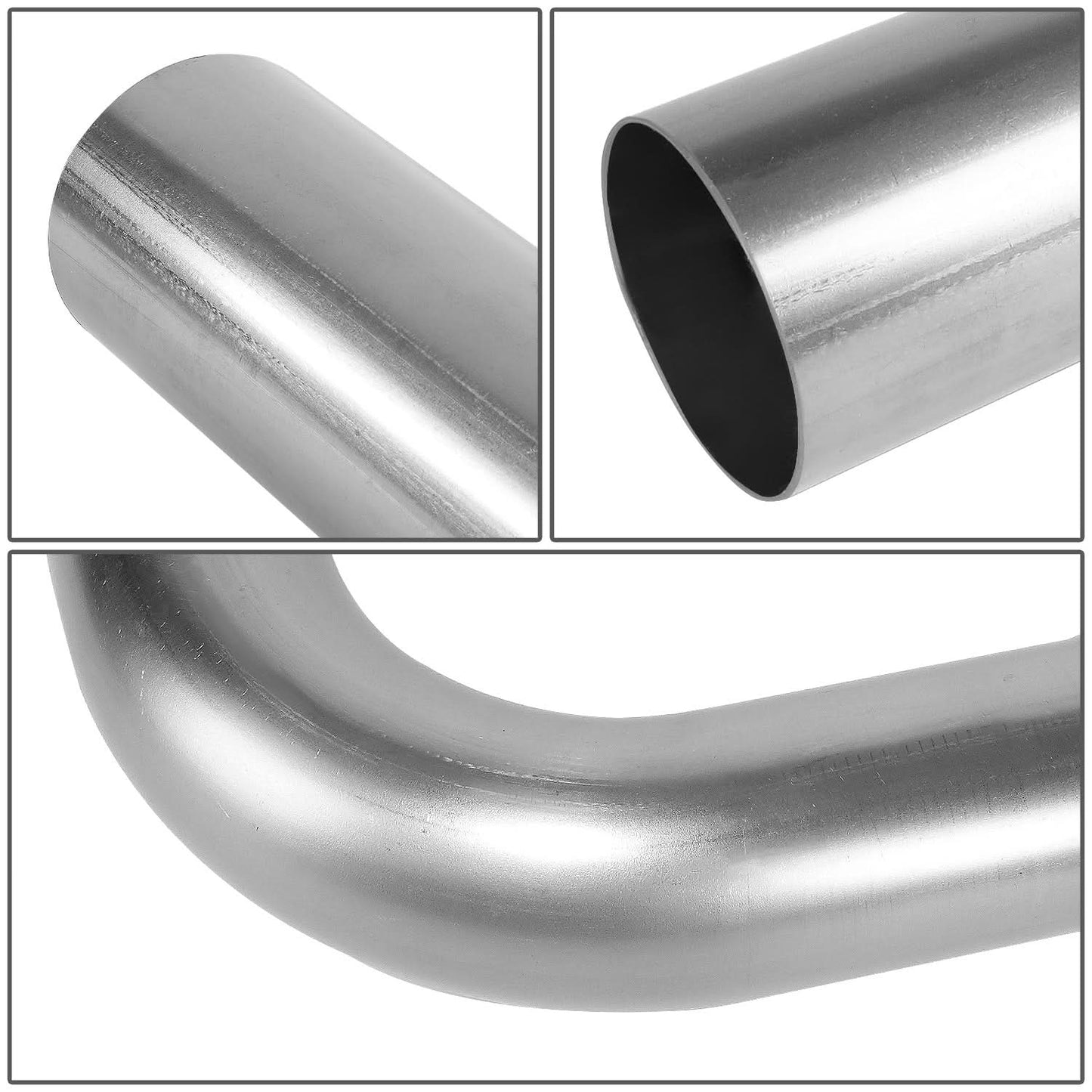 3.0"-3.15" Flared 45 Degree L-Bend Exhaust Pipe Tubing Stainless Steel
