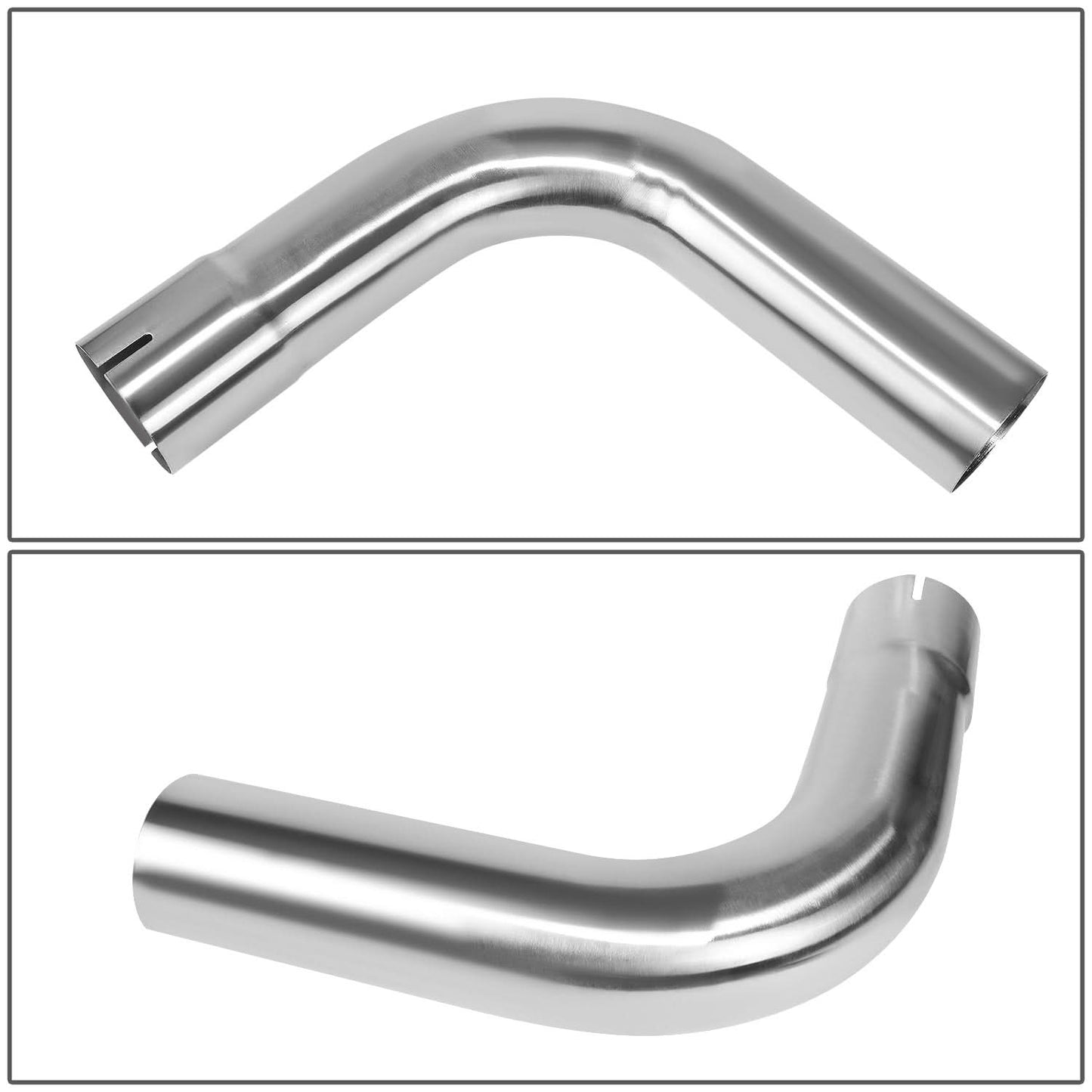 3.0"-3.15" Flared 45 Degree L-Bend Exhaust Pipe Tubing Stainless Steel