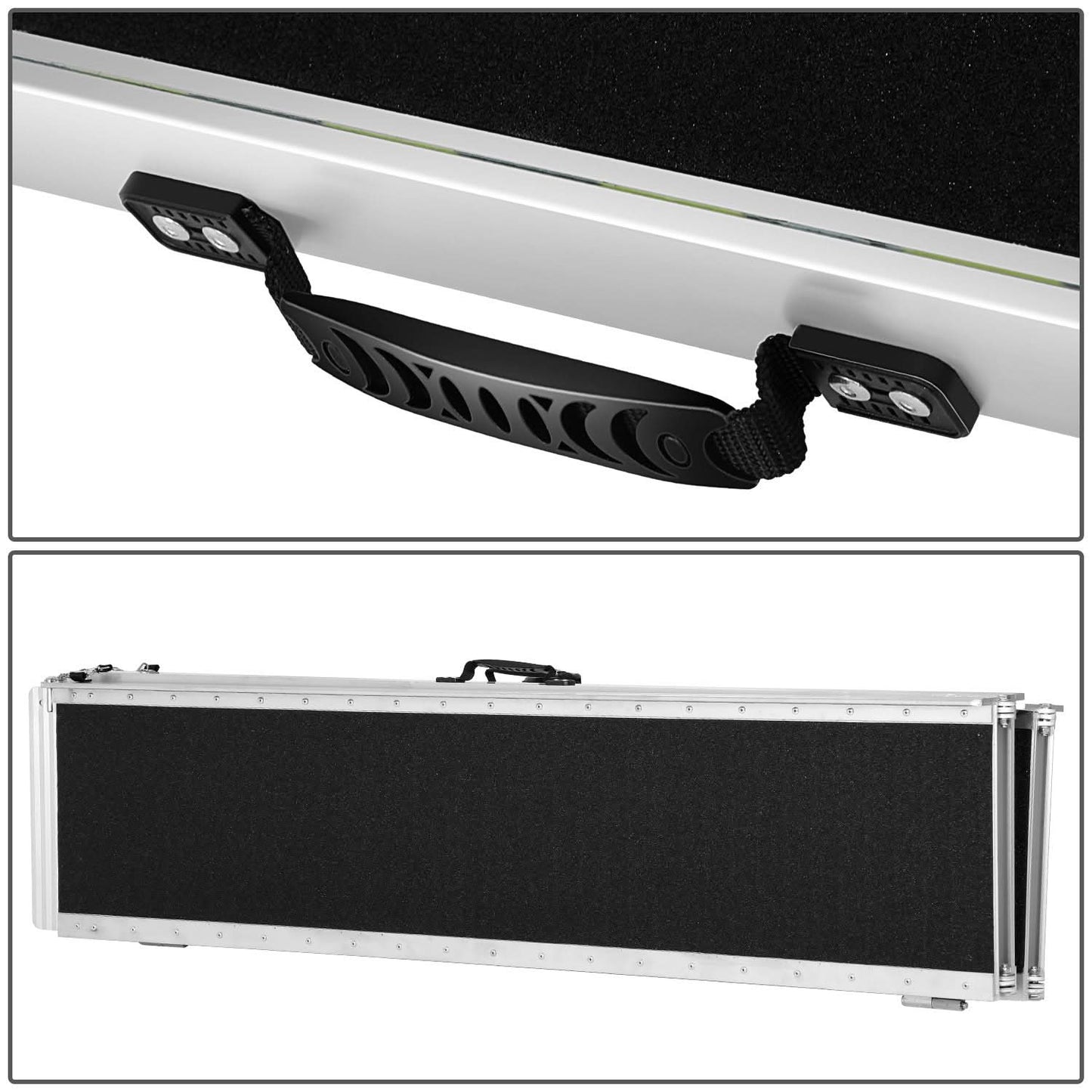 Aluminum Wheelchair Ramp 29" W x 10' L x 2" H - Metallic Black