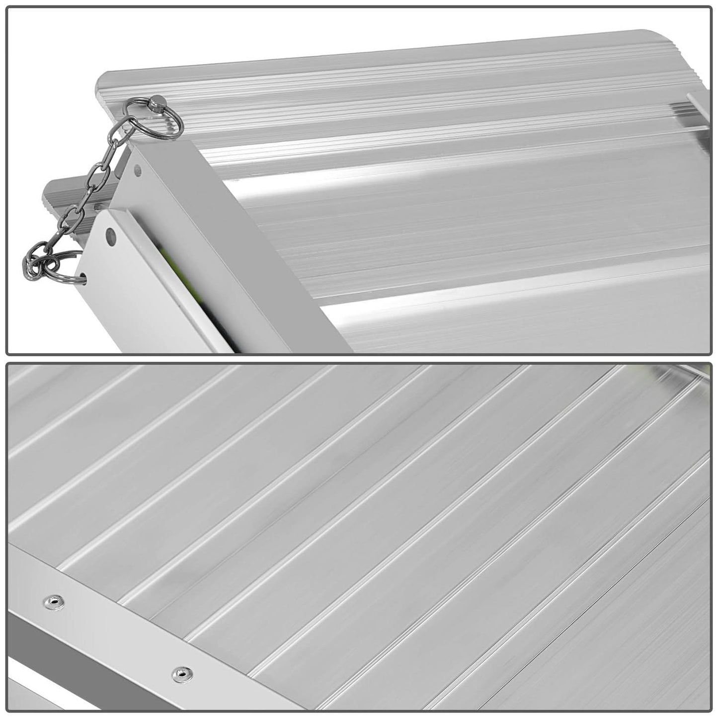 29" W x 2' L Aluminum Wheelchair Loading Ramp - Silver