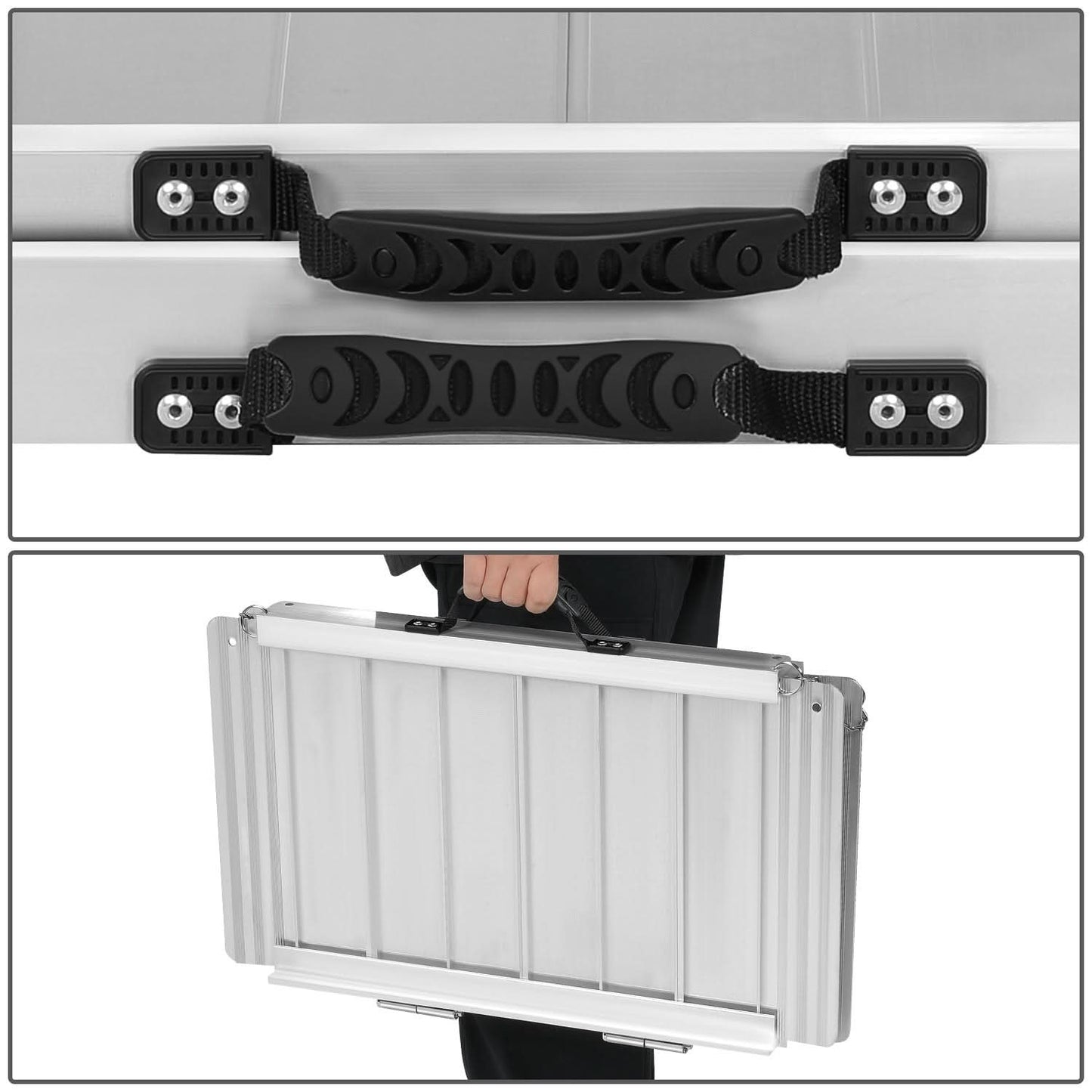 29" W x 2' L Aluminum Wheelchair Loading Ramp - Silver