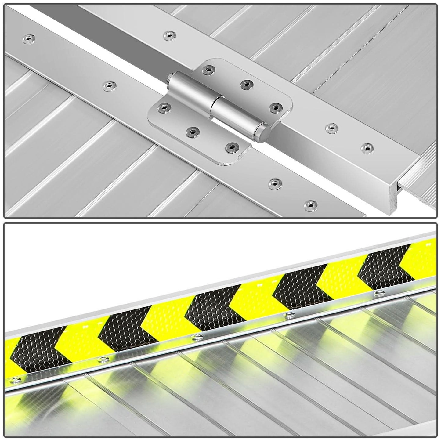 29" W x 2' L Aluminum Wheelchair Loading Ramp - Silver