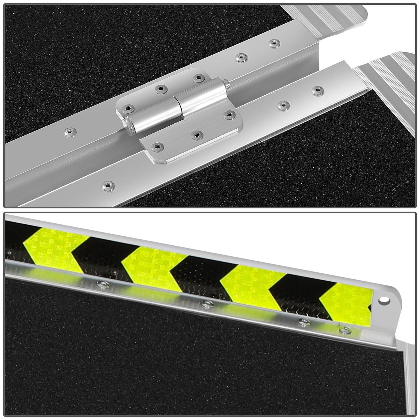 Aluminum Wheelchair Ramp 29" W x 4' L x 2" H Extended - Metallic/Black