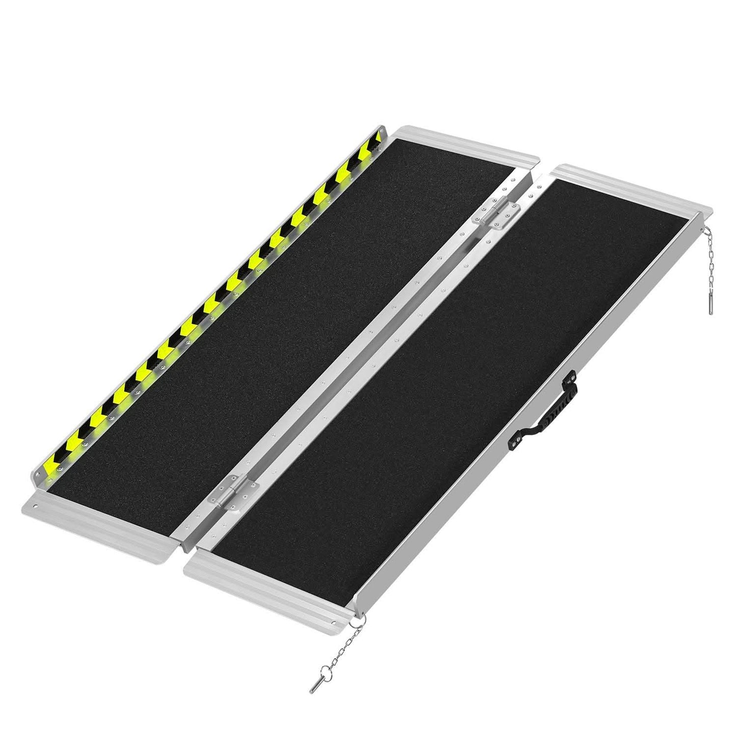 Aluminum Wheelchair Ramp 29" W x 4' L x 2" H Extended - Metallic/Black