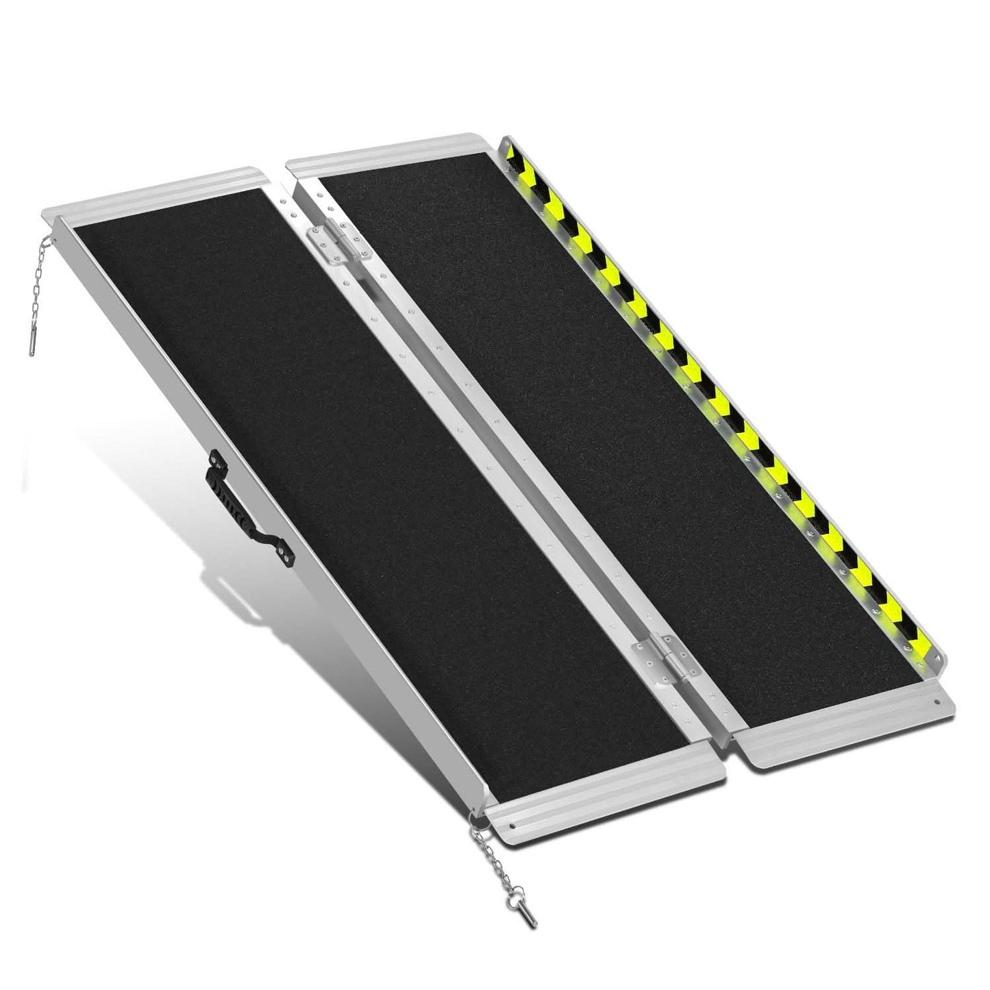 Aluminum Wheelchair Ramp 29" W x 4' L x 2" H Extended - Metallic/Black
