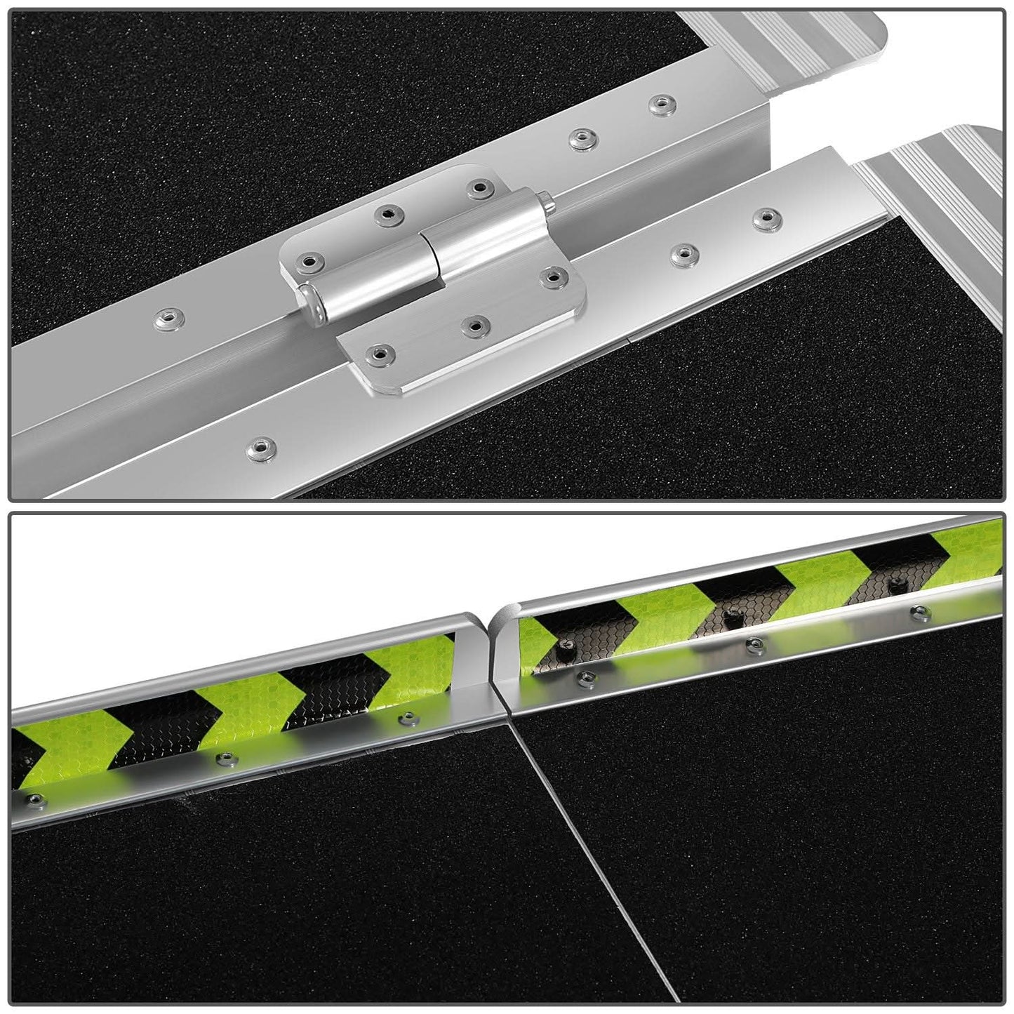 29" x 8' Aluminum Wheelchair Ramp - Metallic Black