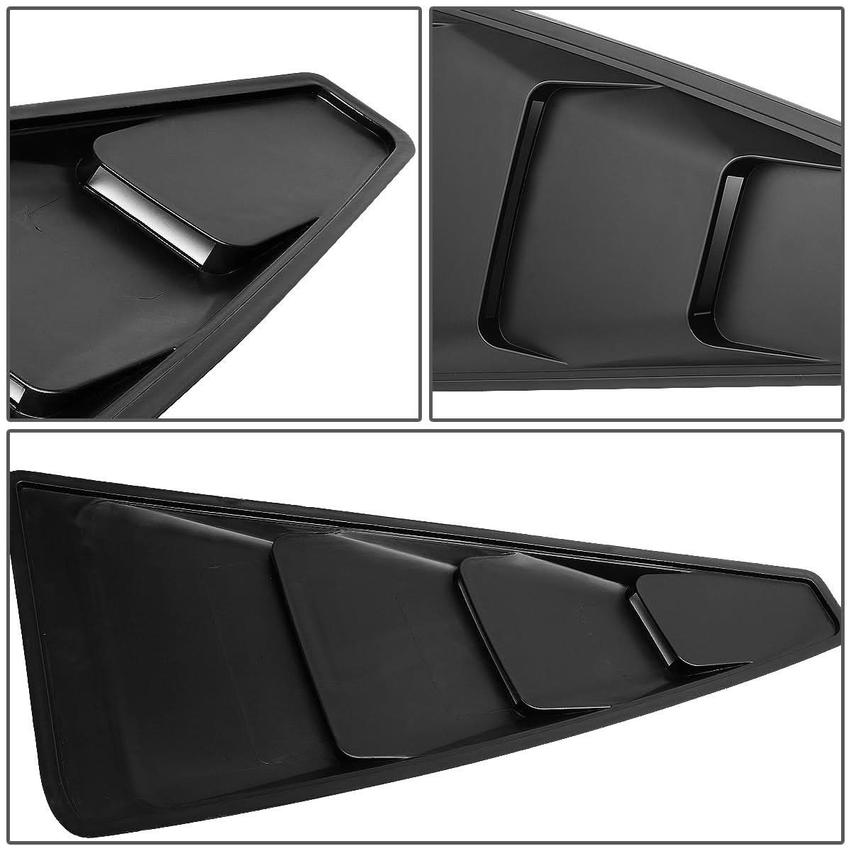 05-14 Ford Mustang Quarter Window Louvers 2PC Set Black