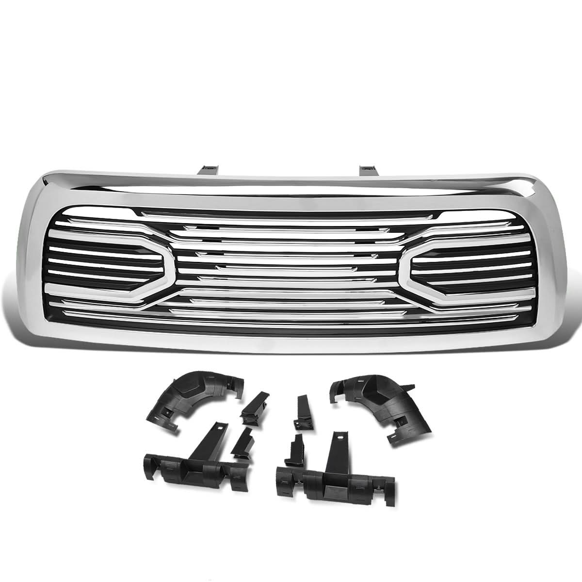 10-18 Dodge Ram 2500/3500 Big Horn Style Badgeless Grille - Chrome