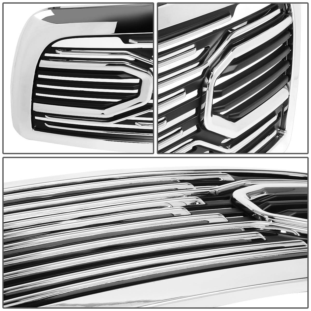 10-18 Dodge Ram 2500/3500 Big Horn Style Badgeless Grille - Chrome