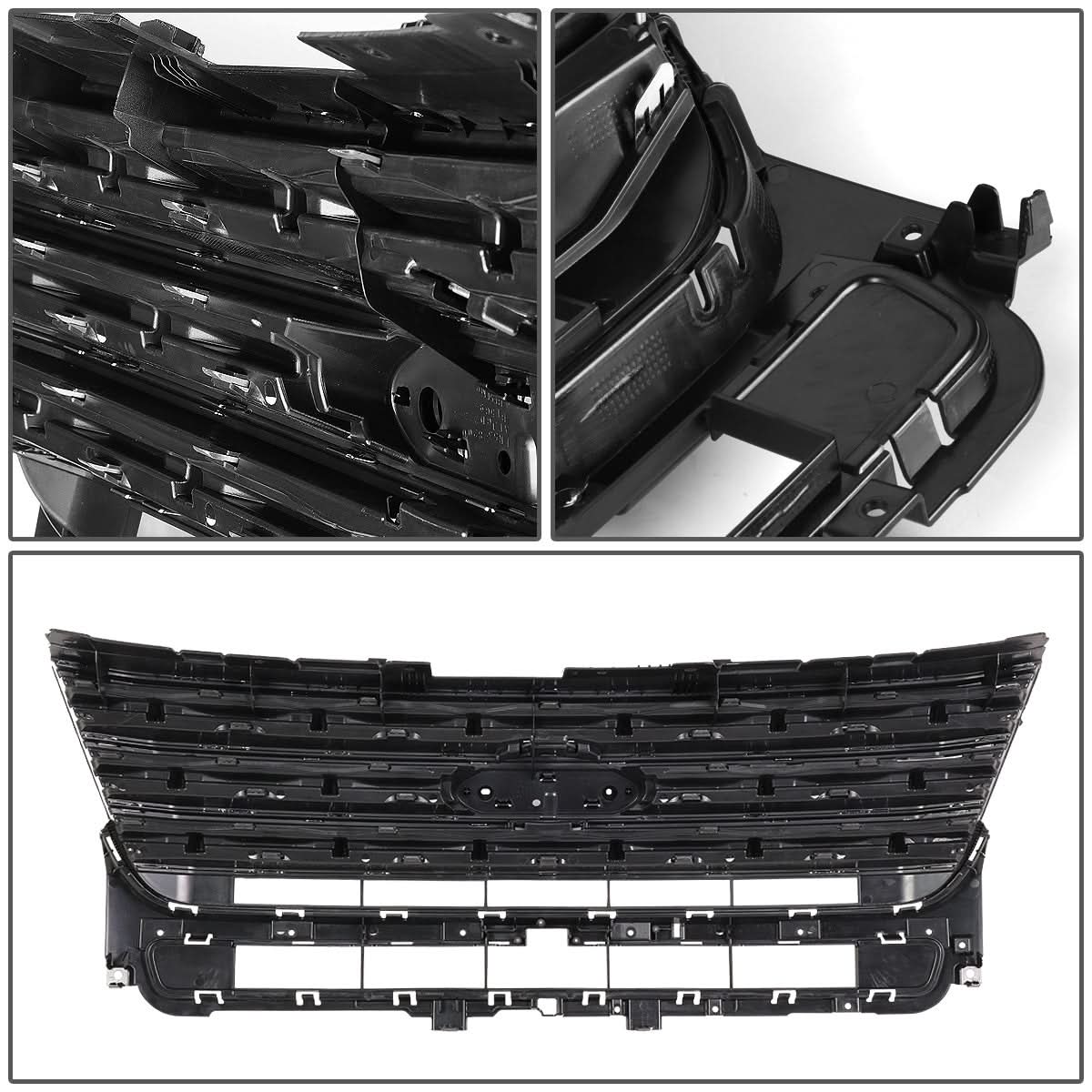 2016-2017 Ford Explorer OE Factory Style Glossy Black Grille