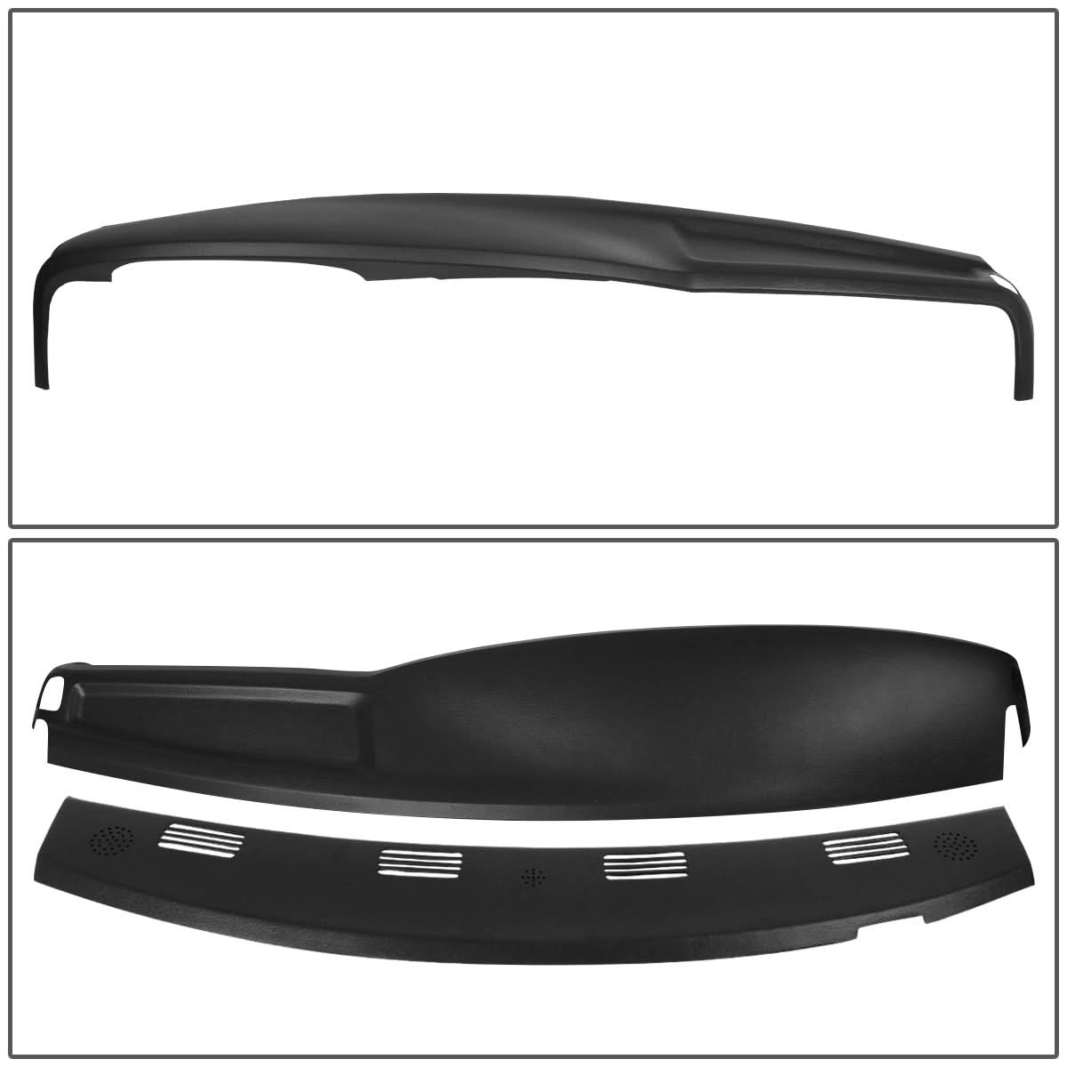 02-05 Dodge Ram Dashboard Vent Caps Front & Rear Black 2pc Set
