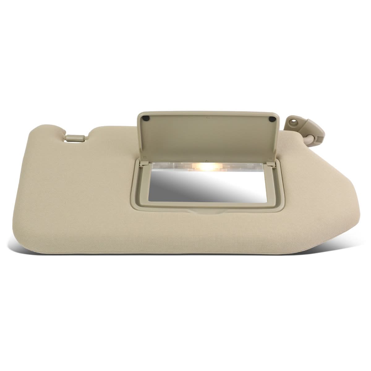 13-19 Nissan Pathfinder Sun Visor w/ Vanity Light Passenger Beige