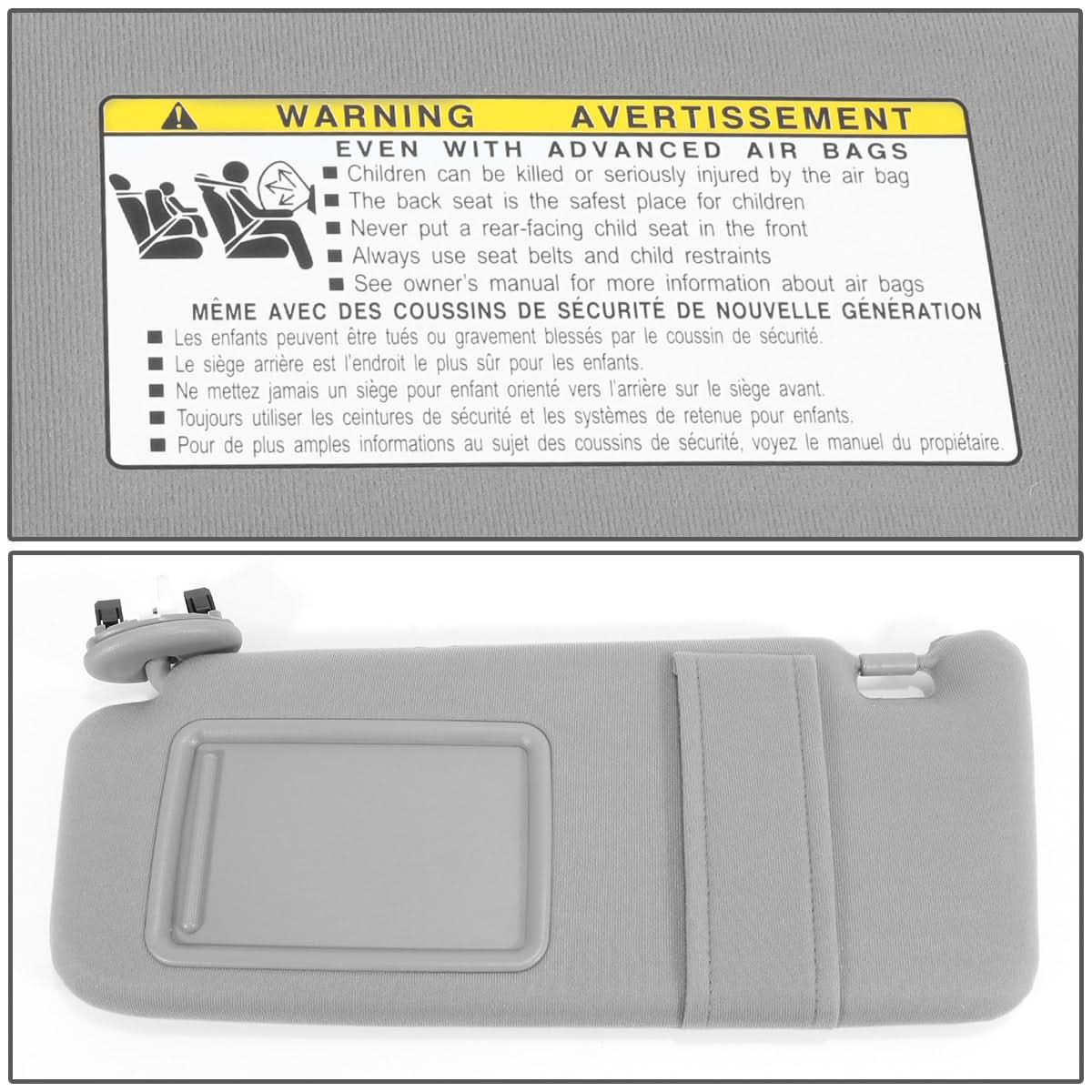 2007-2011 Toyota Camry Sun Visor - Driver Side Gray