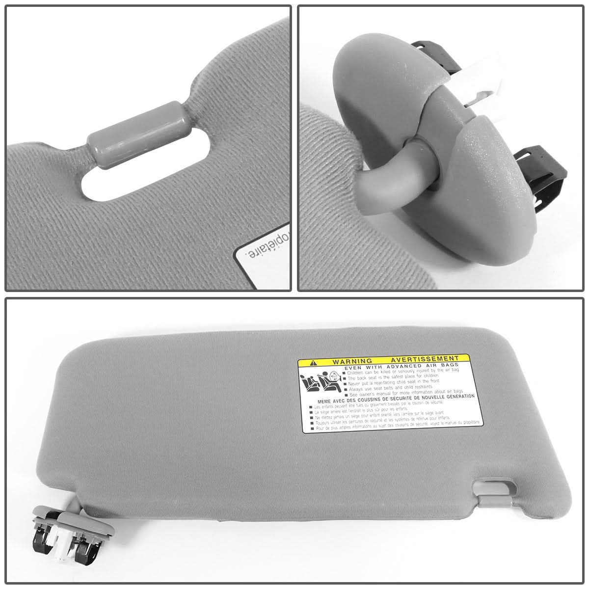 2007-2011 Toyota Camry Sun Visor - Driver Side Gray