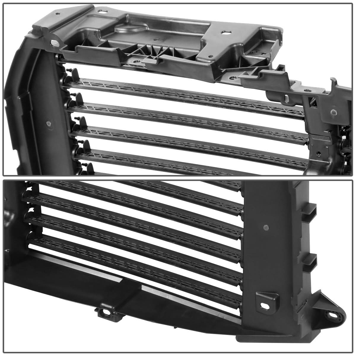 2015-2017 Ford F-150 Front Upper Radiator Shutter Grille - Black