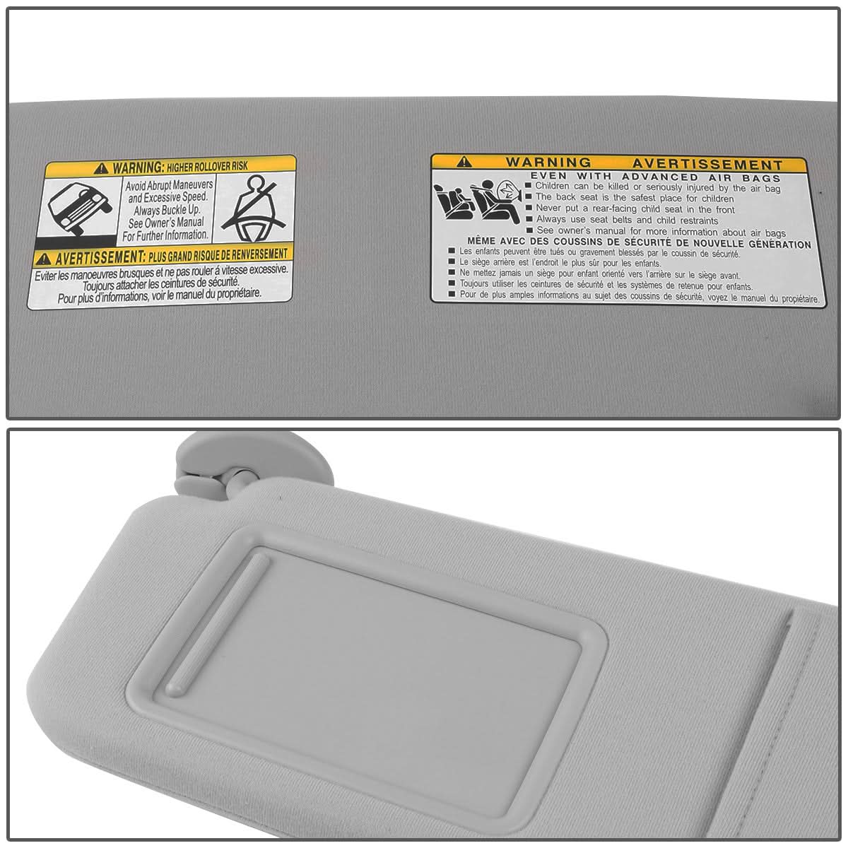 2009-2016 Toyota Venza Sun Visor Driver Side Gray Illuminated
