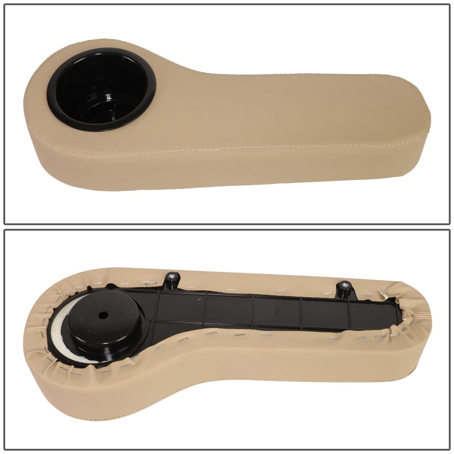 Golf Cart Seat Cup Holder Armrest - Brown EZGO Club Car Yamaha