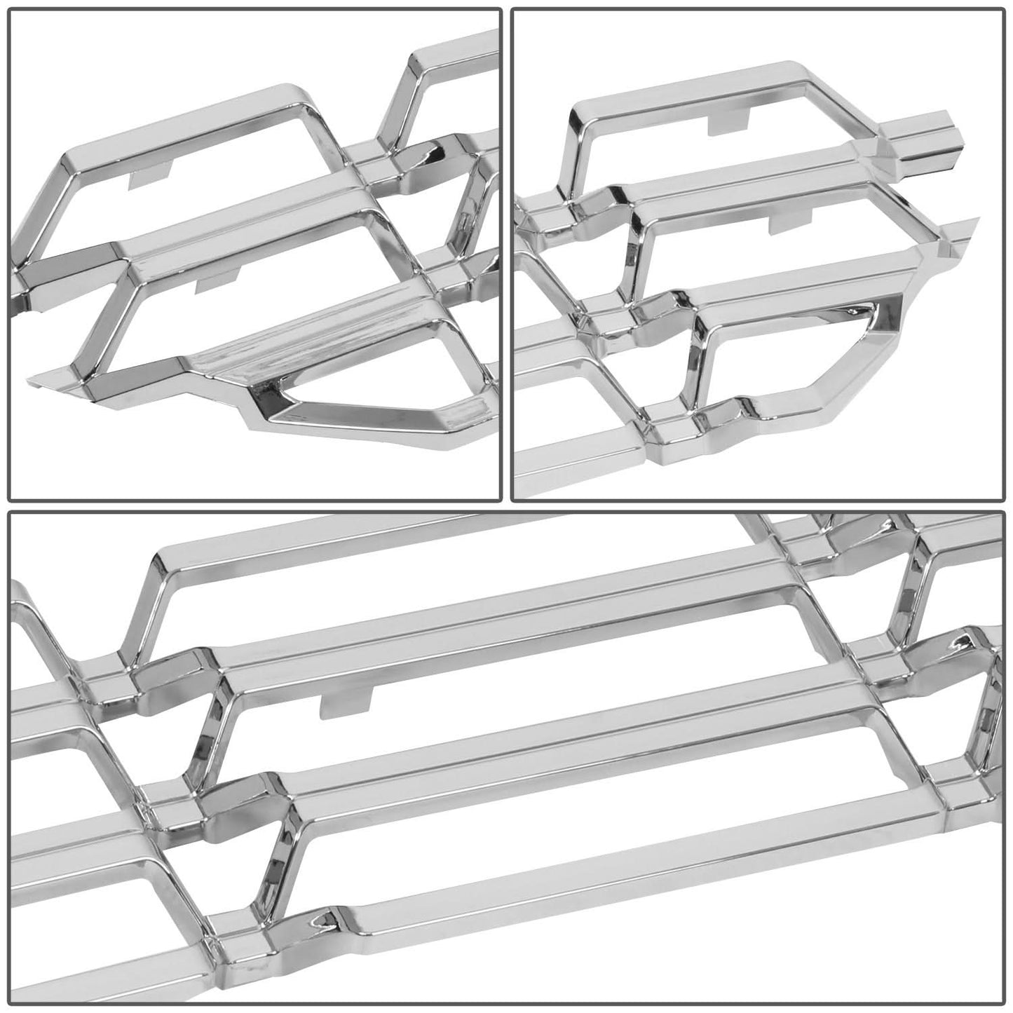 2016-2018 Chevrolet Silverado 1500 Chrome Grille Overlay Insert - 2PCS