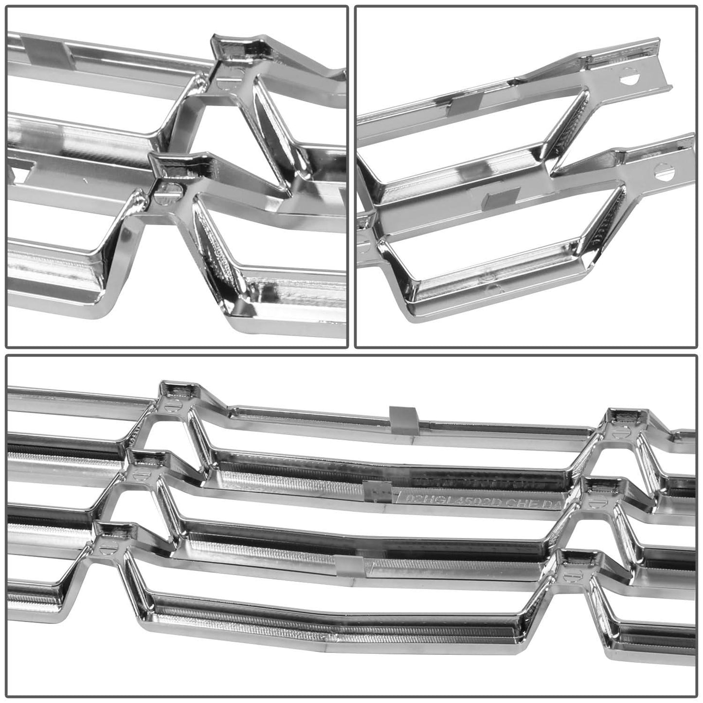 2016-2018 Chevrolet Silverado 1500 Chrome Grille Overlay Insert - 2PCS