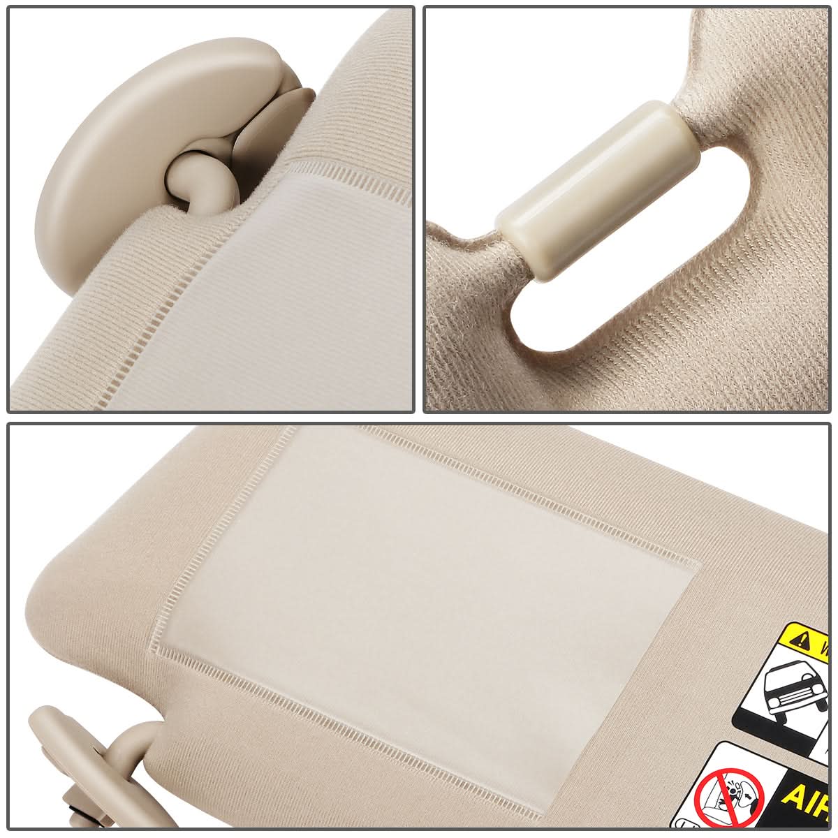 2005-2015 Toyota Tacoma Double Cab Sun Visor - Beige/Tan
