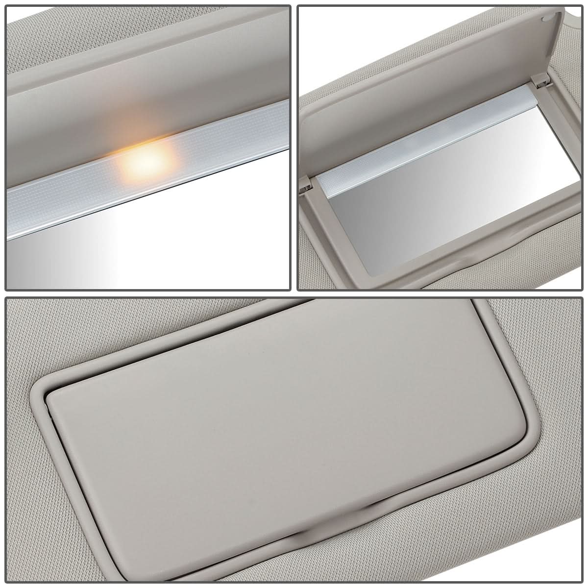 2013-2018 Nissan Altima Sun Visor with Lighted Mirror - Gray