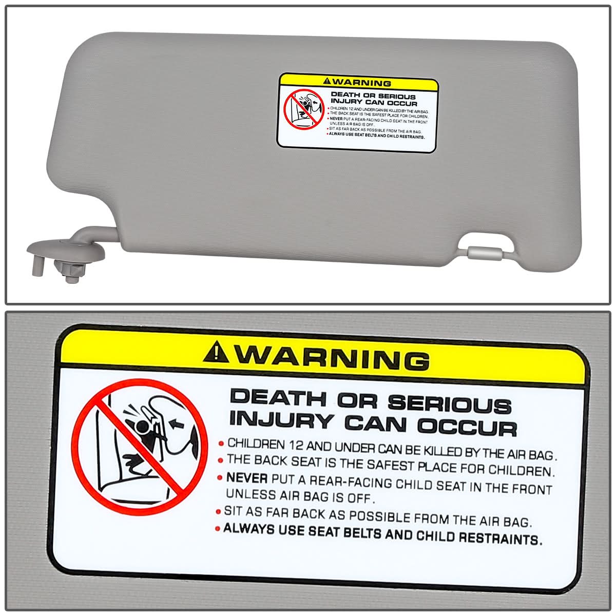 12-15 Honda Civic Clear Gray Sun Visor
