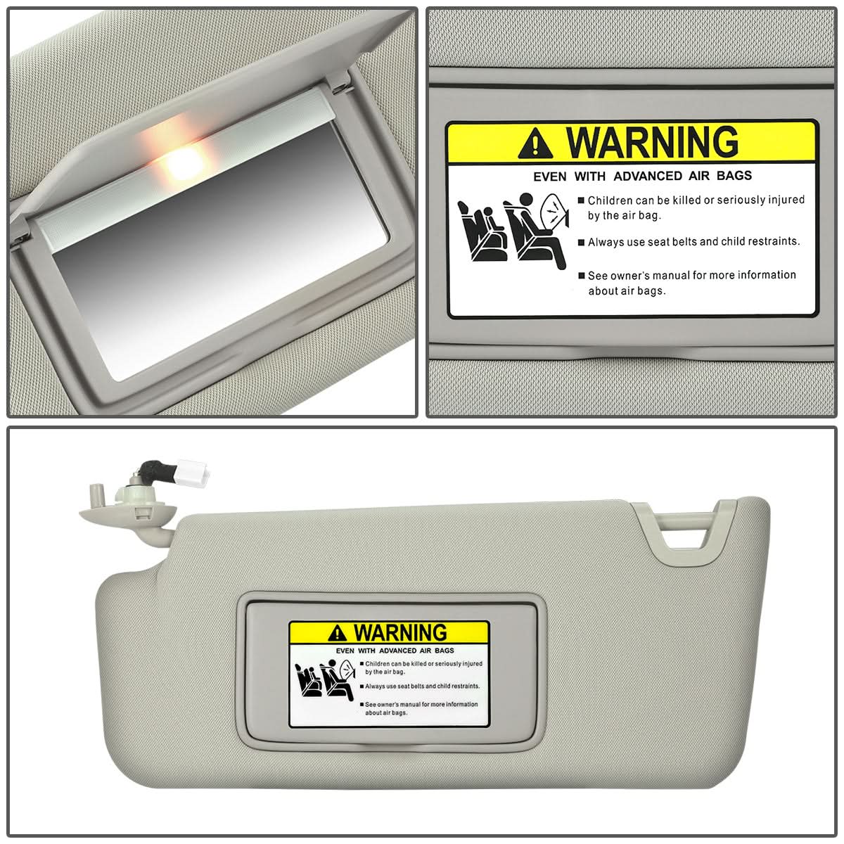 08-11 Honda Accord Sun Visor - Warm Grey