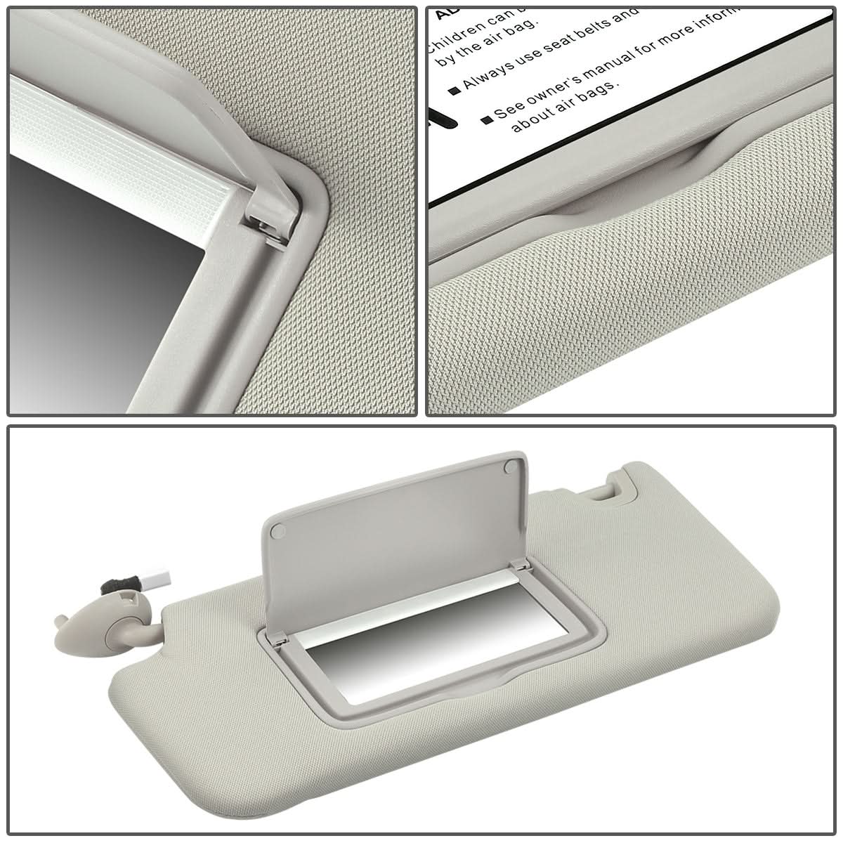 08-11 Honda Accord Sun Visor - Warm Grey