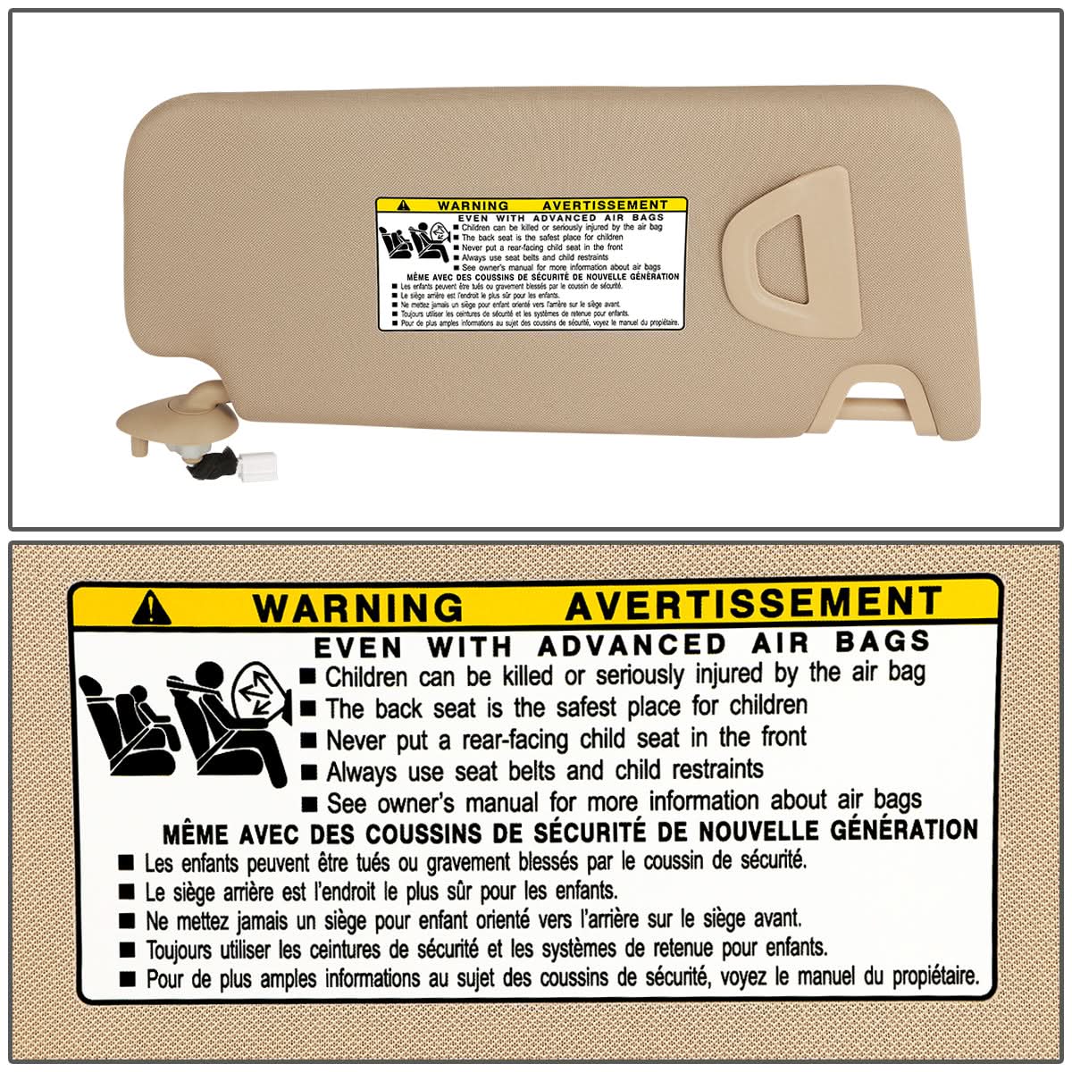 2008-2012 Honda Accord Sun Visor - Tan