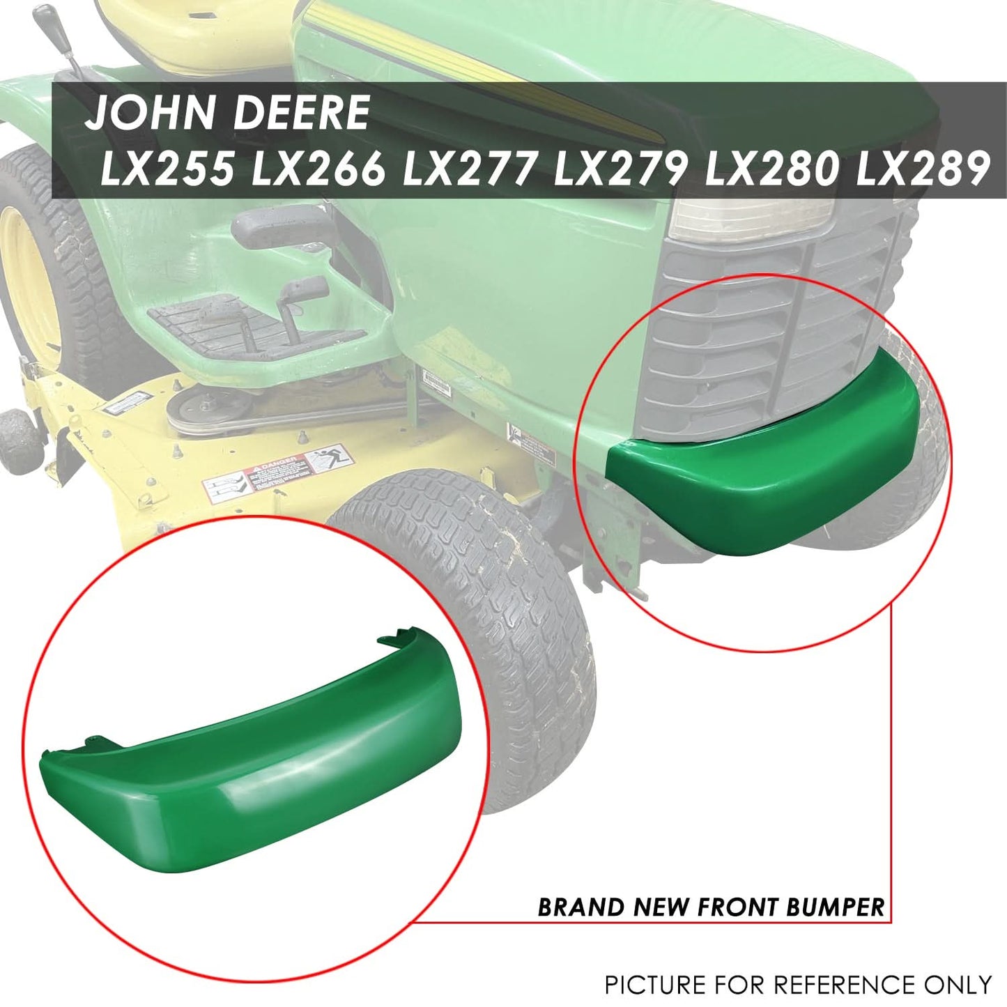 Lawn Mower Replacement Parts GT225 GT235 GT245 GX255 LX255 ABS Glossy Green
