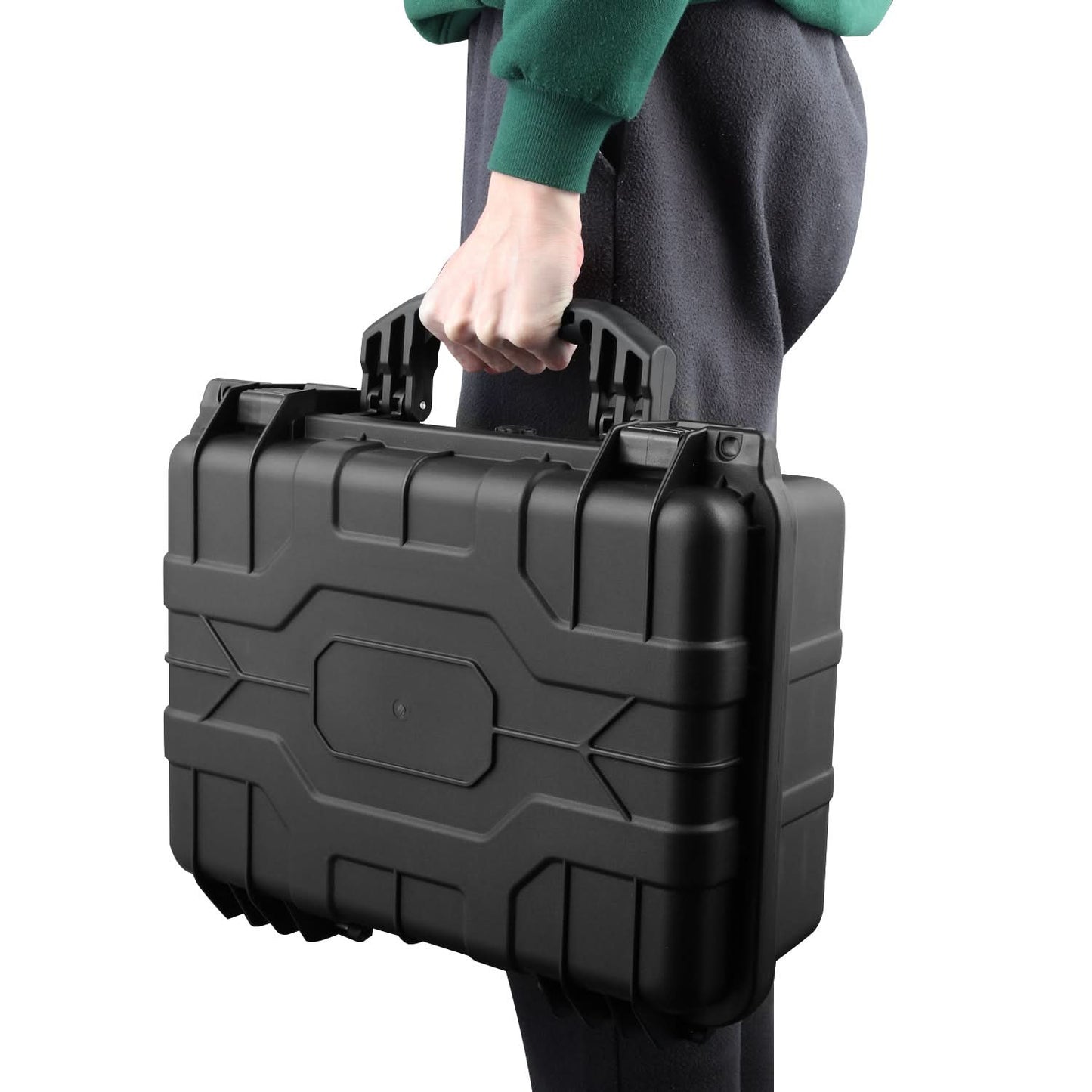 14-3/4" x 10-1/2" x 5" Polypropylene Carrying Case - Matte Black