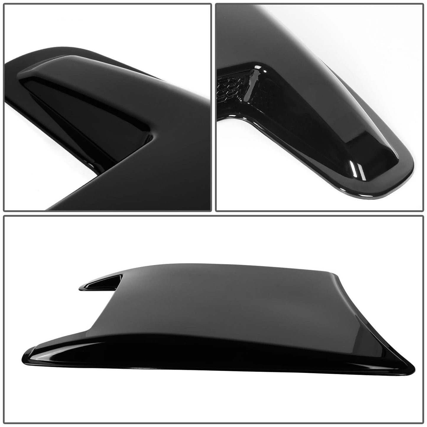 Universal Hood Scoops & Vents 25.5" x 28" Painted Black ABS