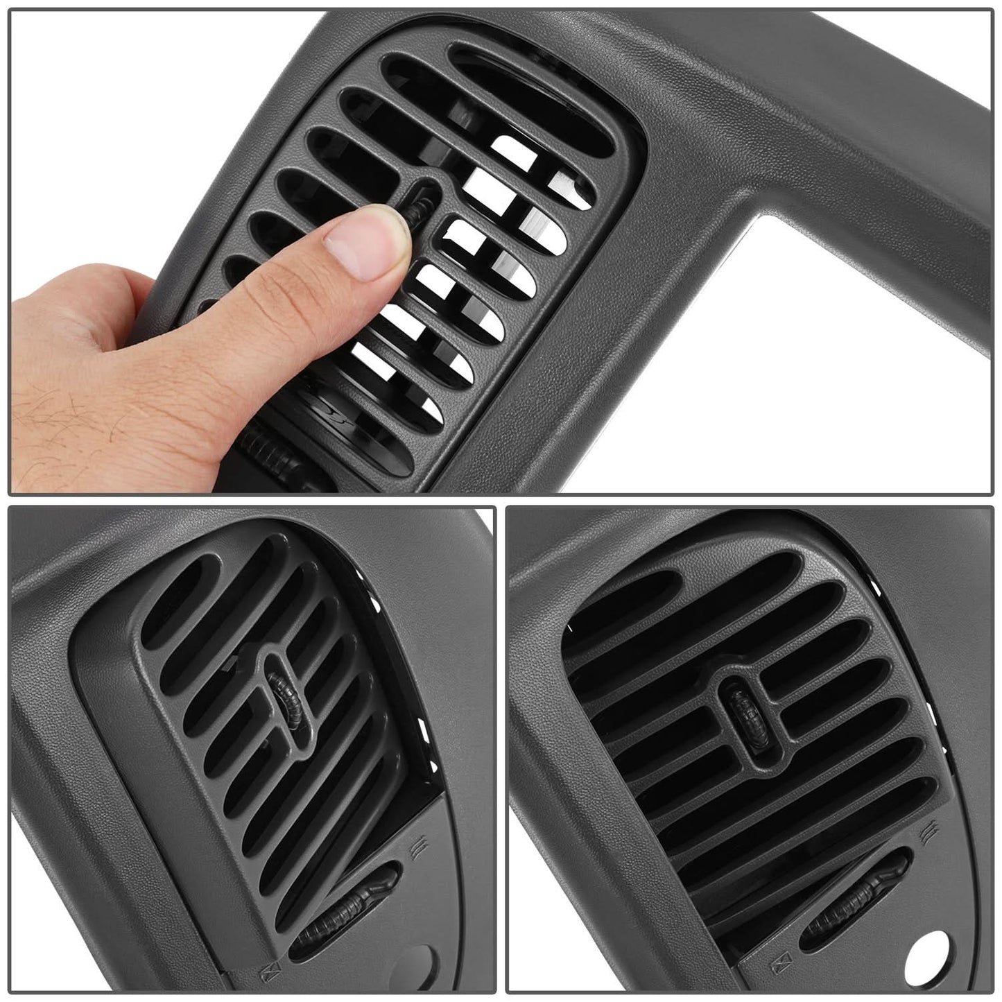 97-03 Ford F150 Center Dash Radio Climate Bezel Panel Grey