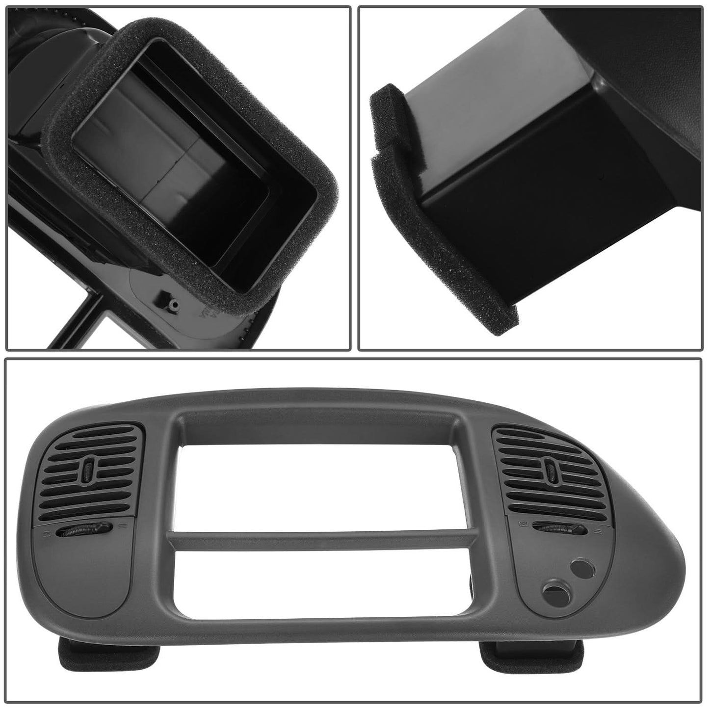 97-03 Ford F150 Center Dash Radio Climate Bezel Panel Grey